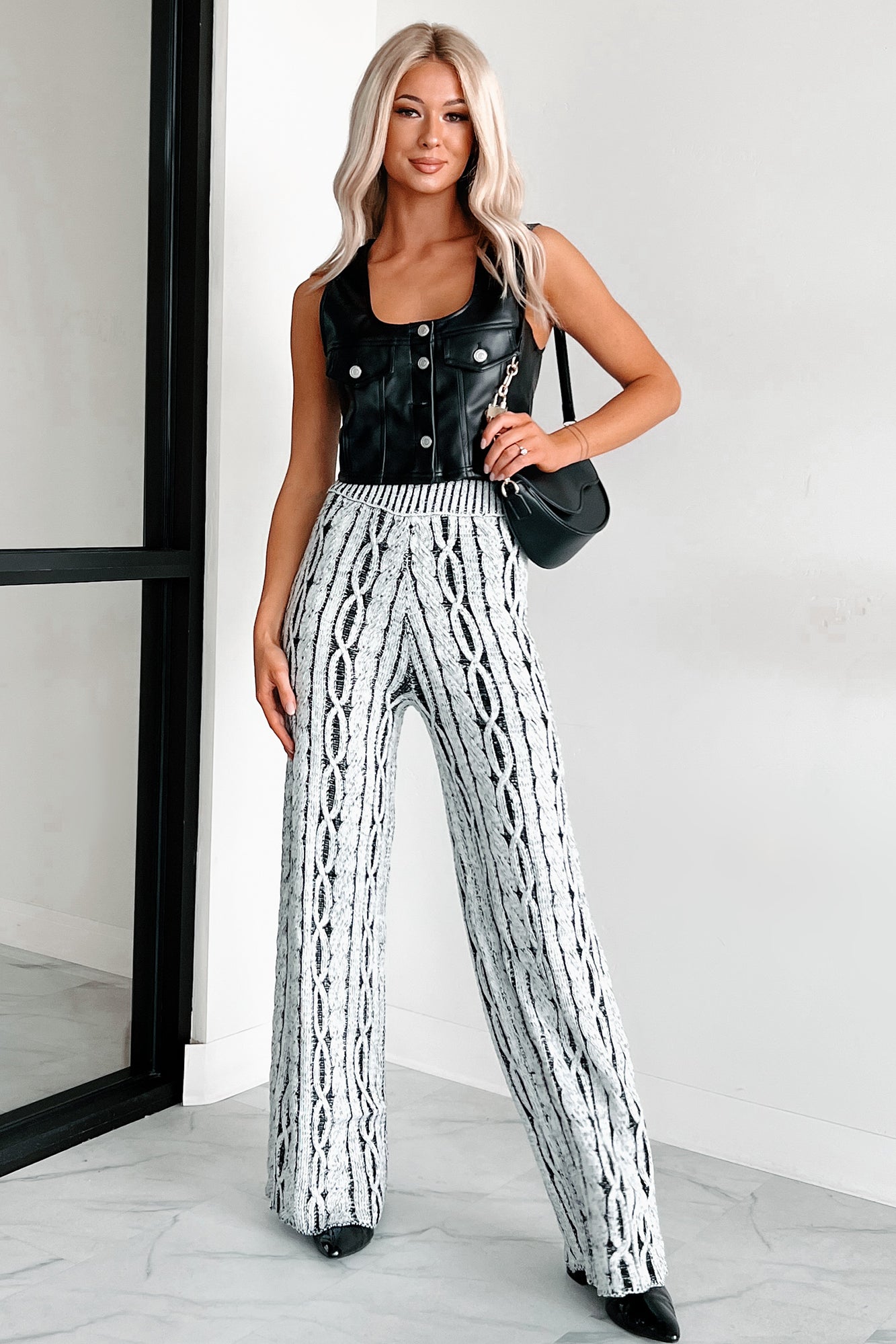 Ria Sleeveless Pleather Vest (Black)-The Formal Wear