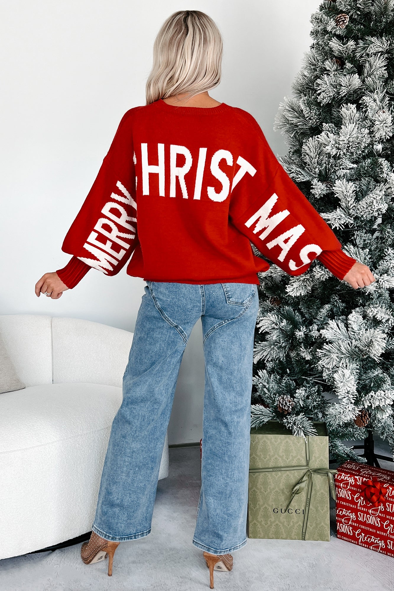 Festive Mood Holiday Sweater (Red)-The Formal Wear