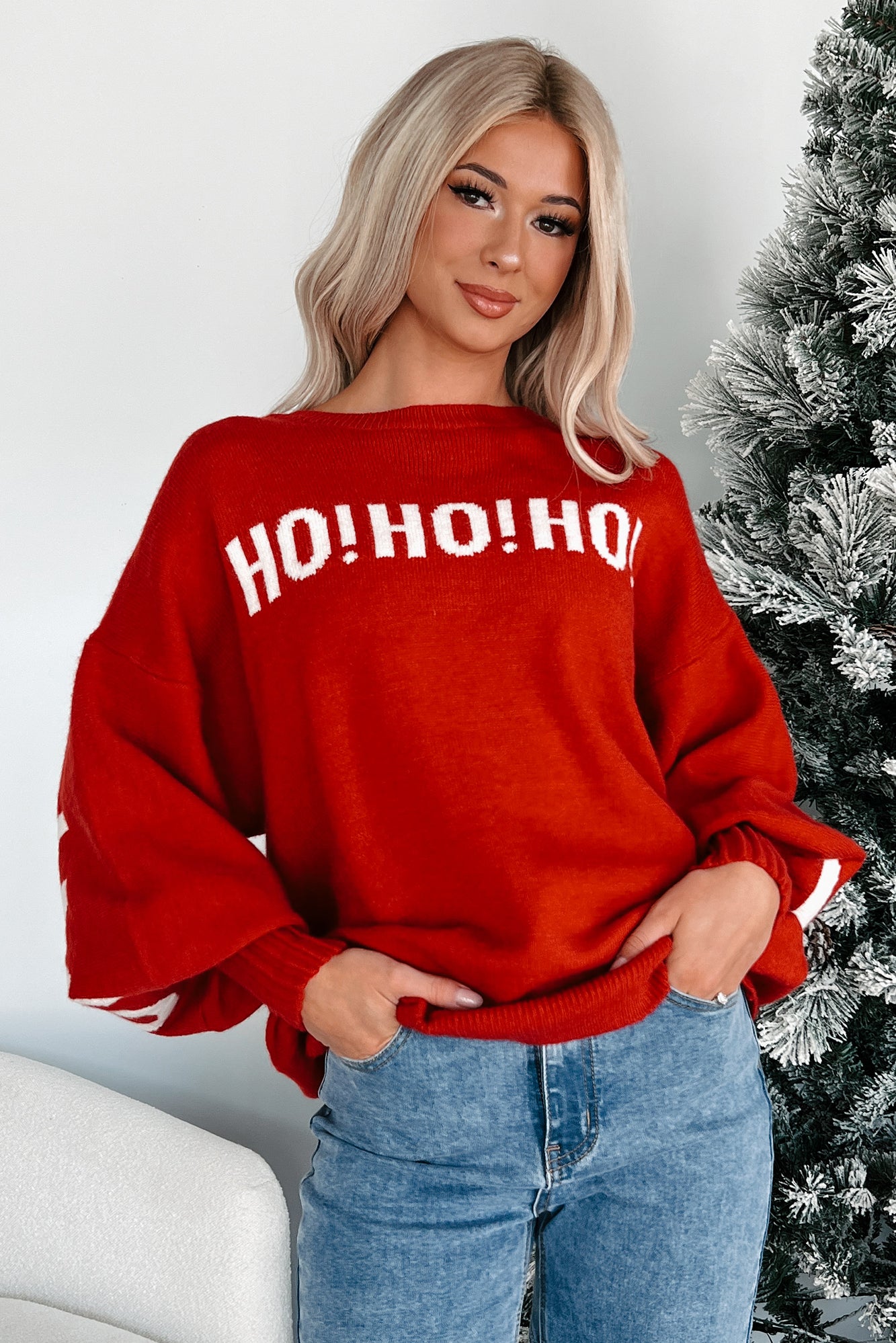 Festive Mood Holiday Sweater (Red)-The Formal Wear