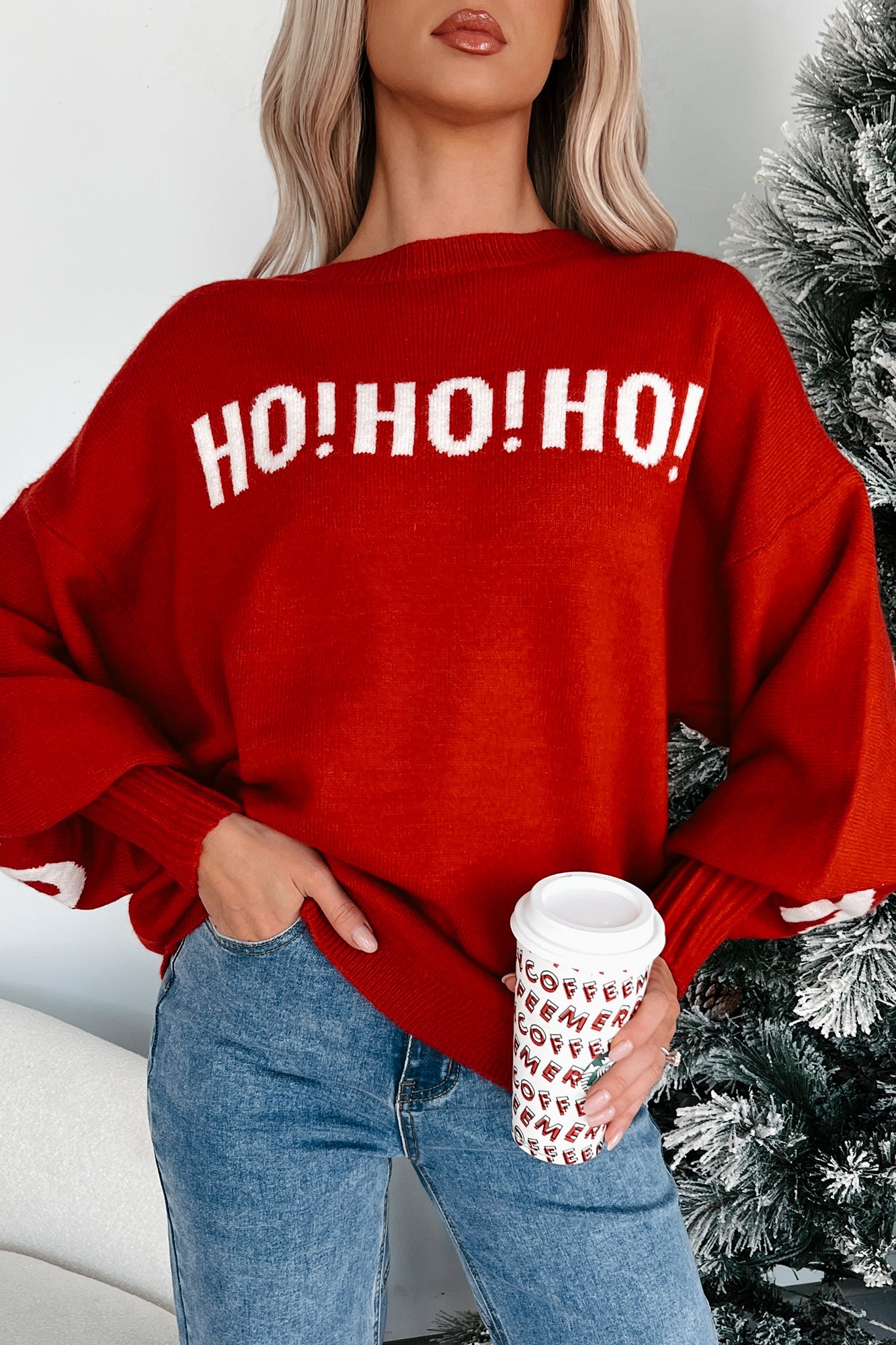 Festive Mood Holiday Sweater (Red)-The Formal Wear