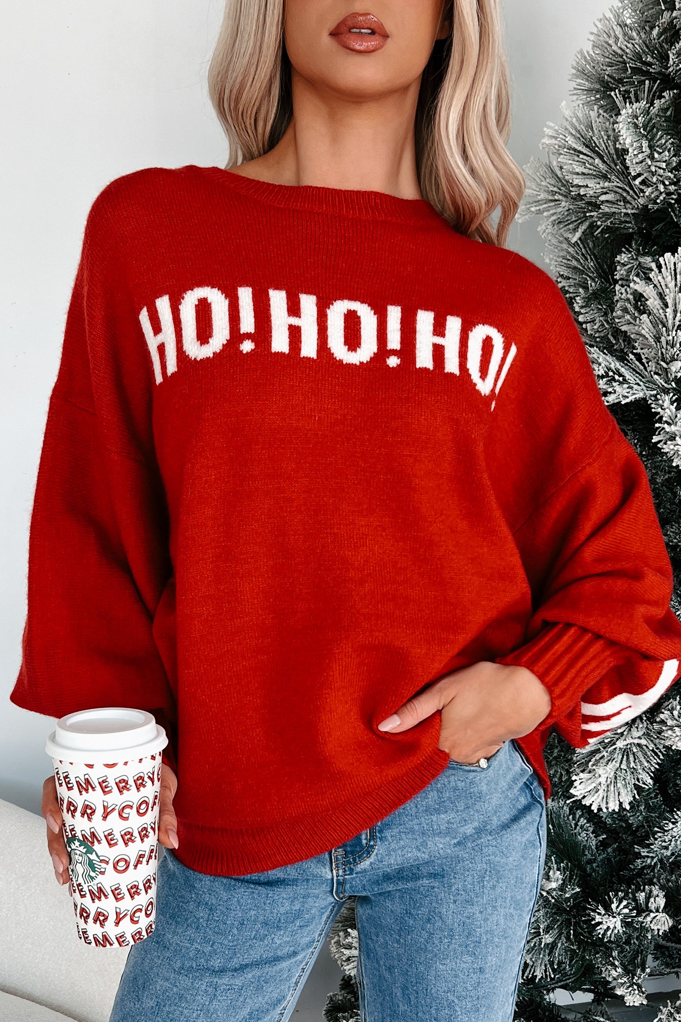 Festive Mood Holiday Sweater (Red)-The Formal Wear