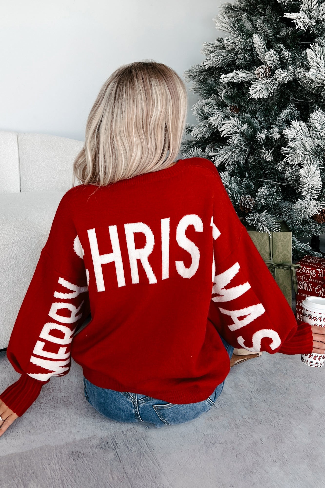 Festive Mood Holiday Sweater (Red)-The Formal Wear