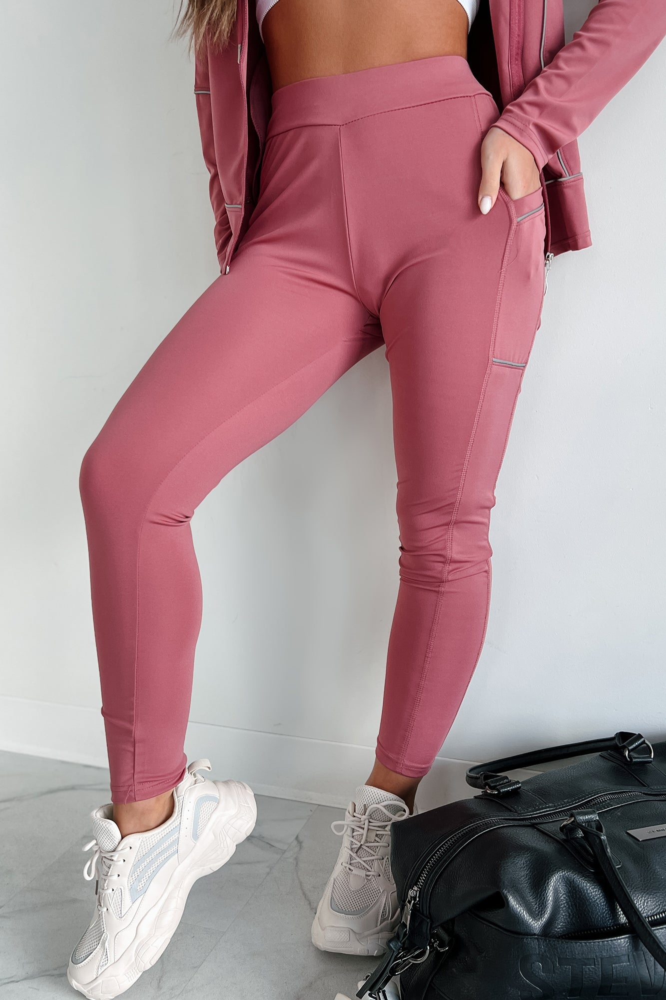 Fast Walking Two-Piece Tracksuit Set (Mauve)-The Formal Wear