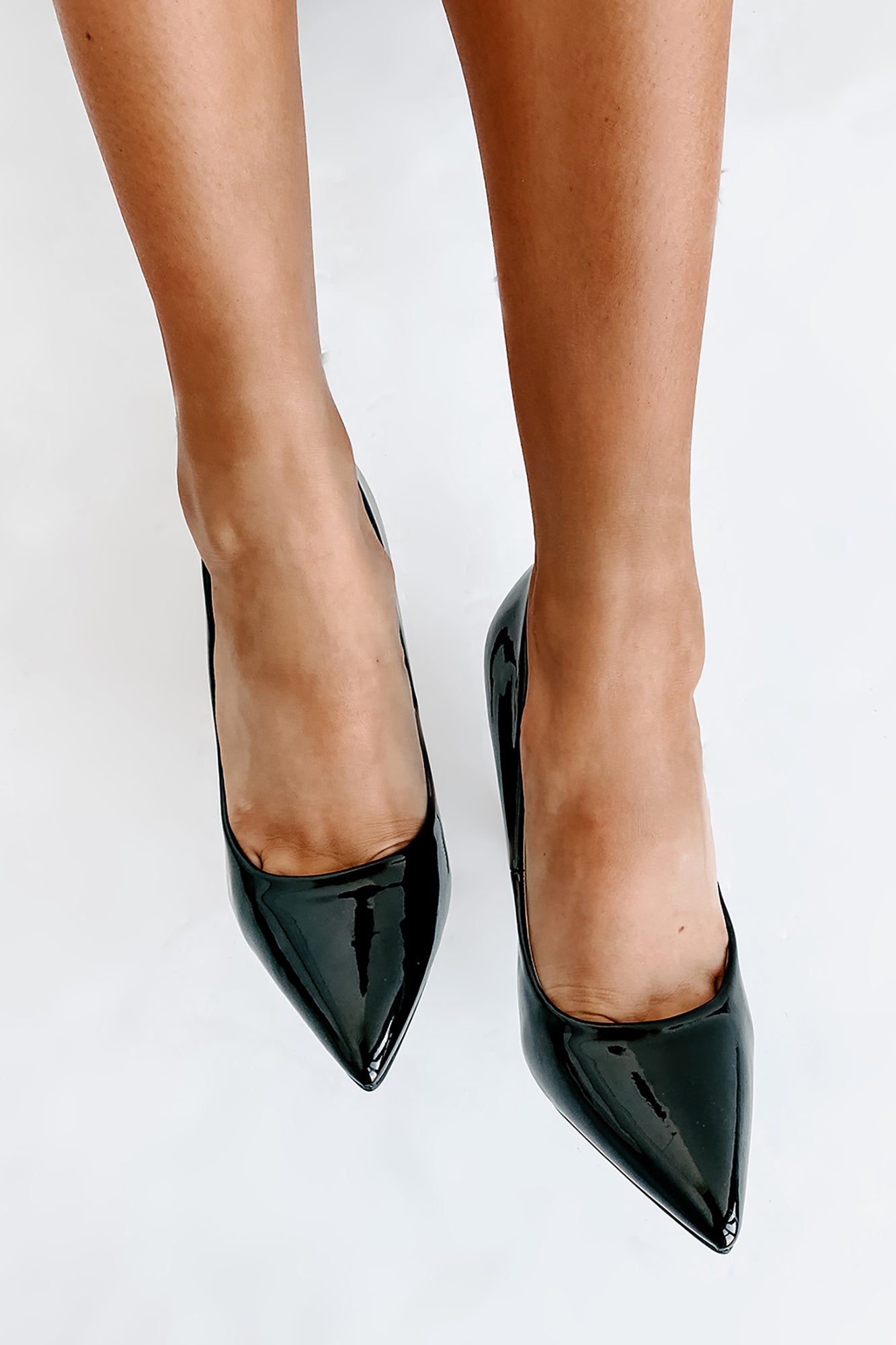 Mean Business Patent Heel (Black)-The Formal Wear