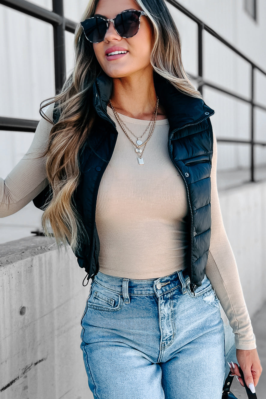 Northern Winds Puffer Vest (Black)-The Formal Wear