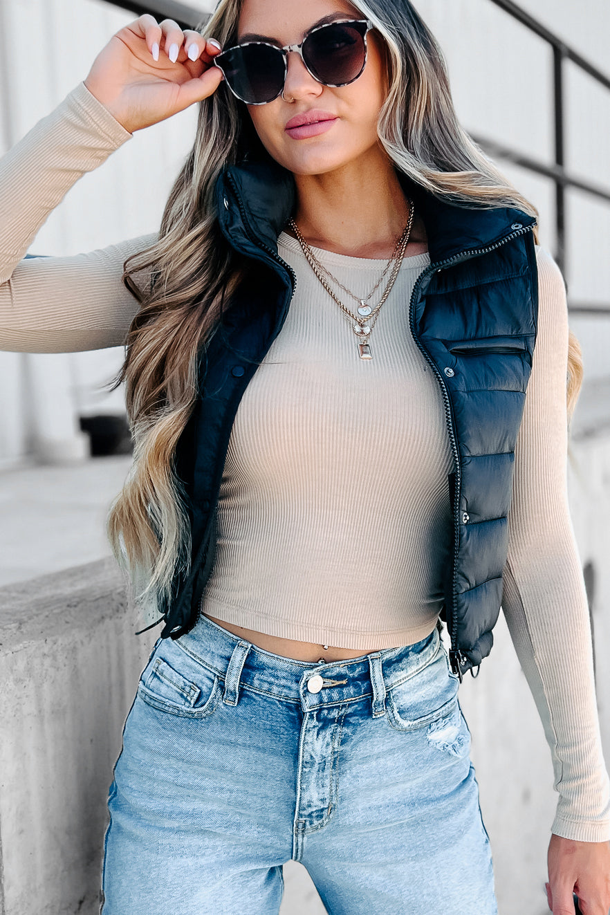 Northern Winds Puffer Vest (Black)-The Formal Wear