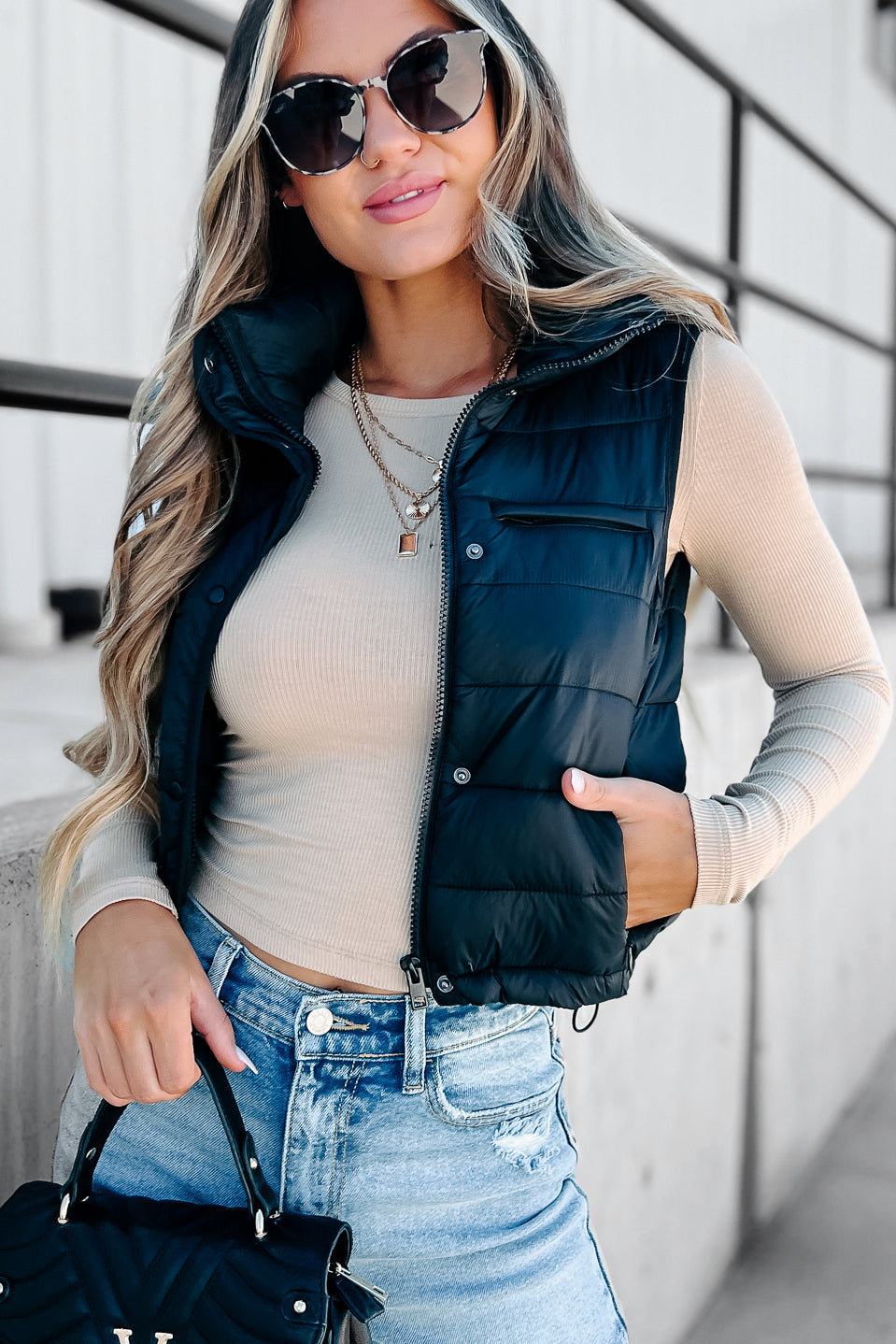 Northern Winds Puffer Vest (Black)-The Formal Wear