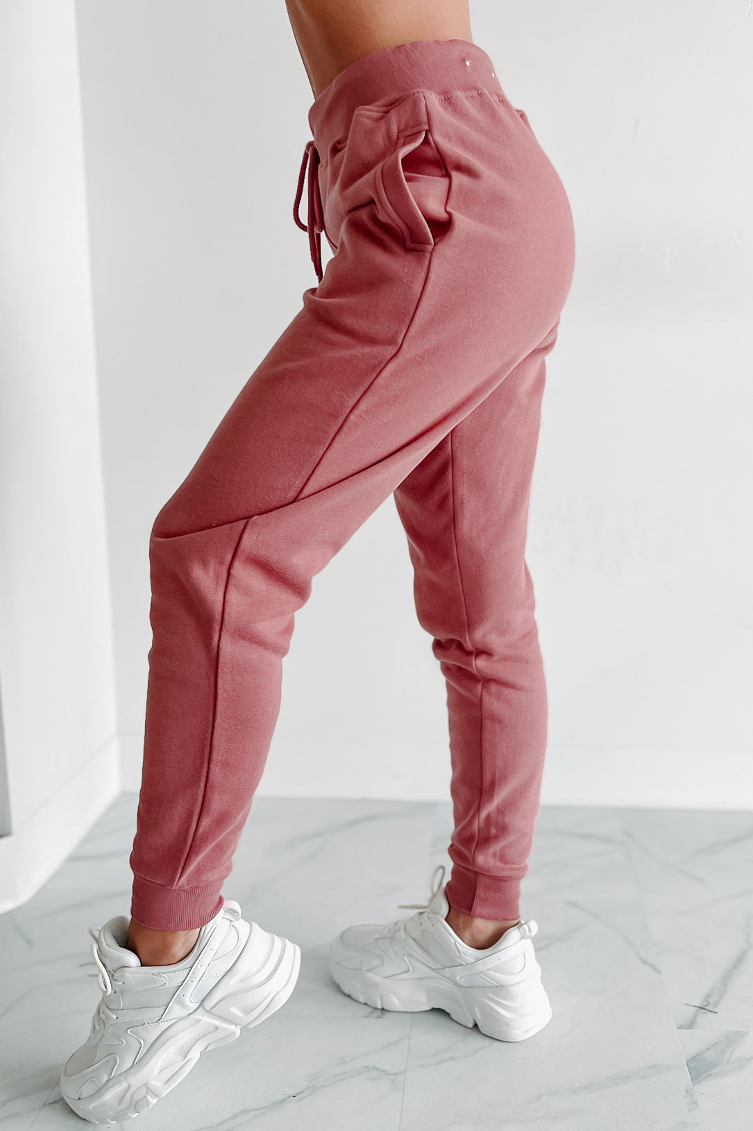 Dynamic Duo Fleece Zip-Up Hoodie & Jogger Set (Begonia Pink)-The Formal Wear