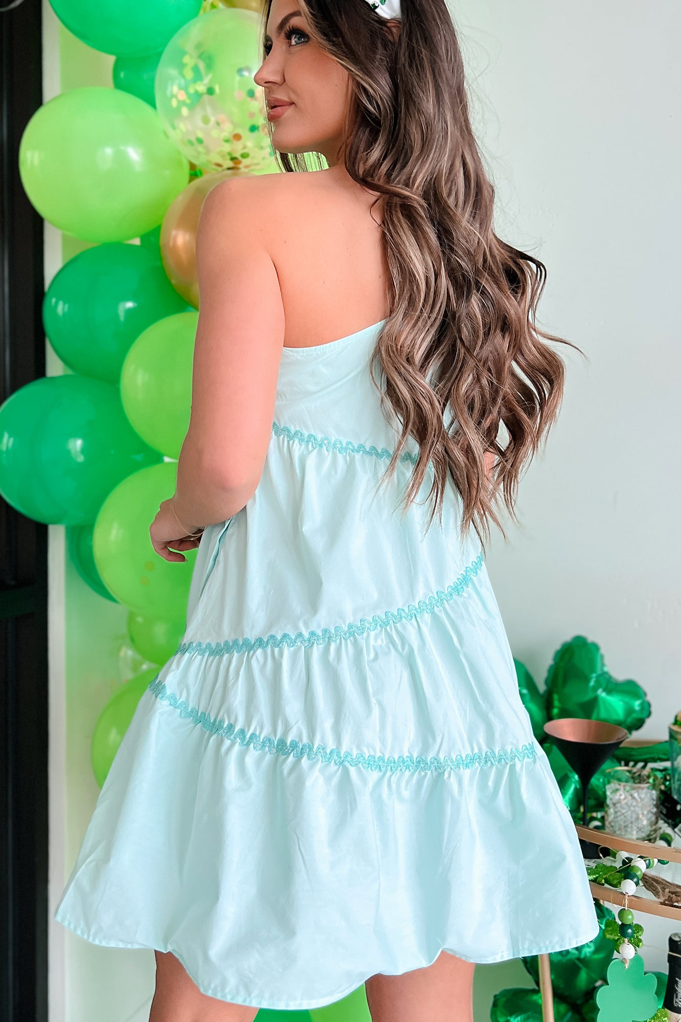 My Kind Of Cute One Shoulder Mini Dress (Light Mint)-The Formal Wear