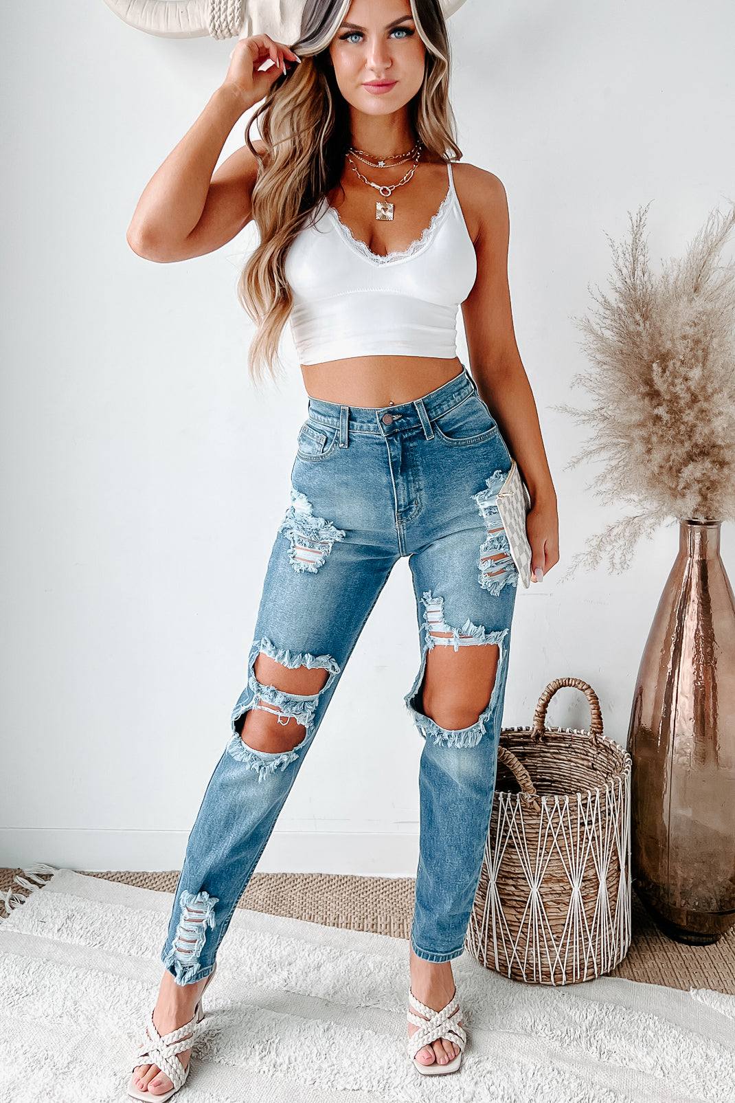 Simple And Sassy Lace Back Padded Bralette (White)-The Formal Wear