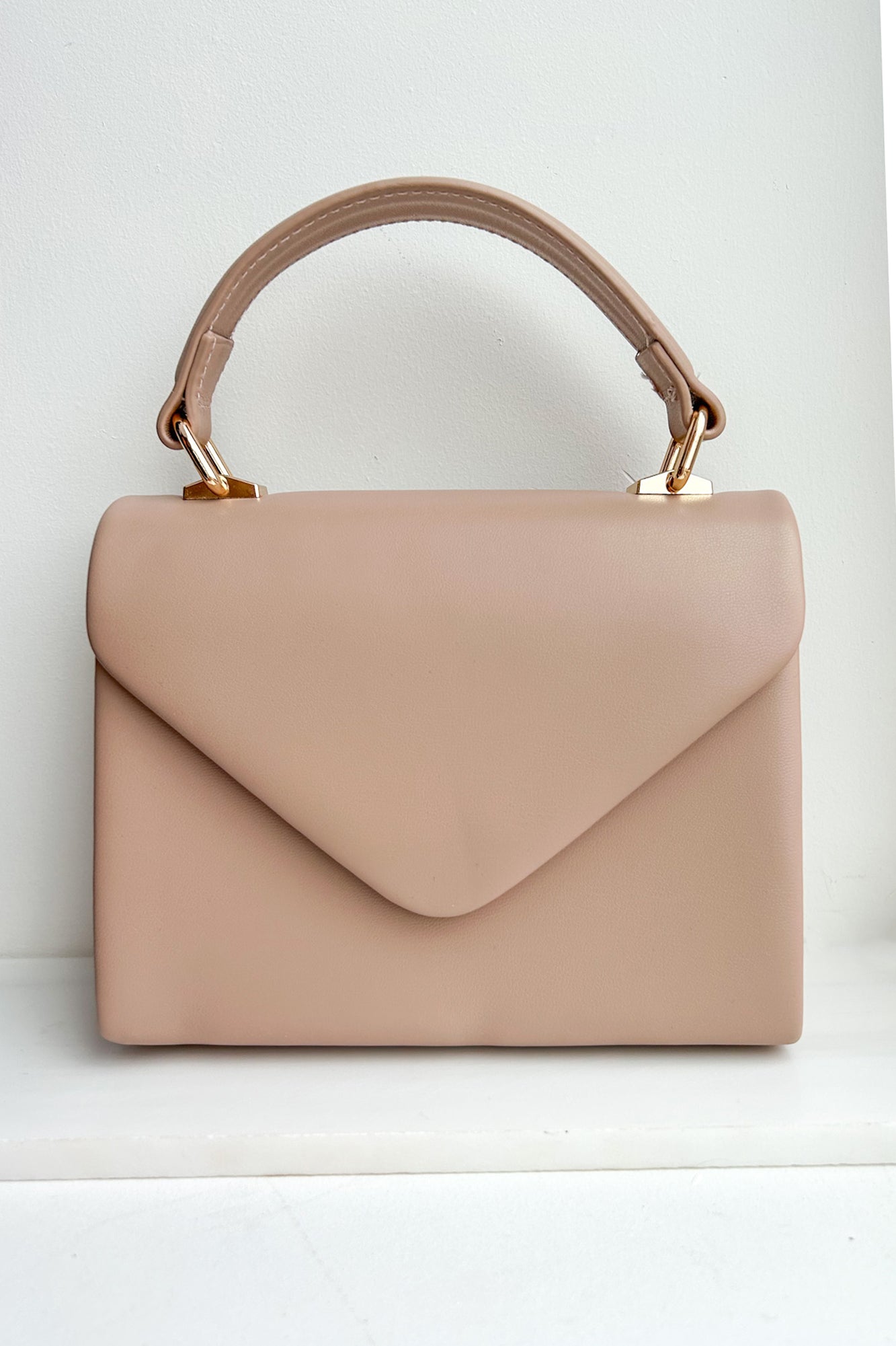 Owning The Day Envelope Clutch Purse (Nude)-The Formal Wear