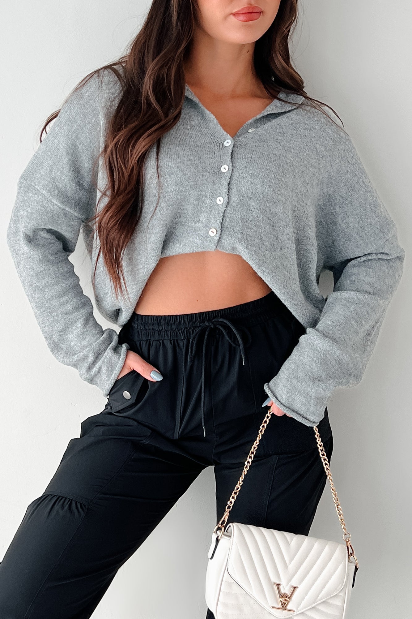 Henrik Lightweight Button Cardigan (Heather Grey)-The Formal Wear