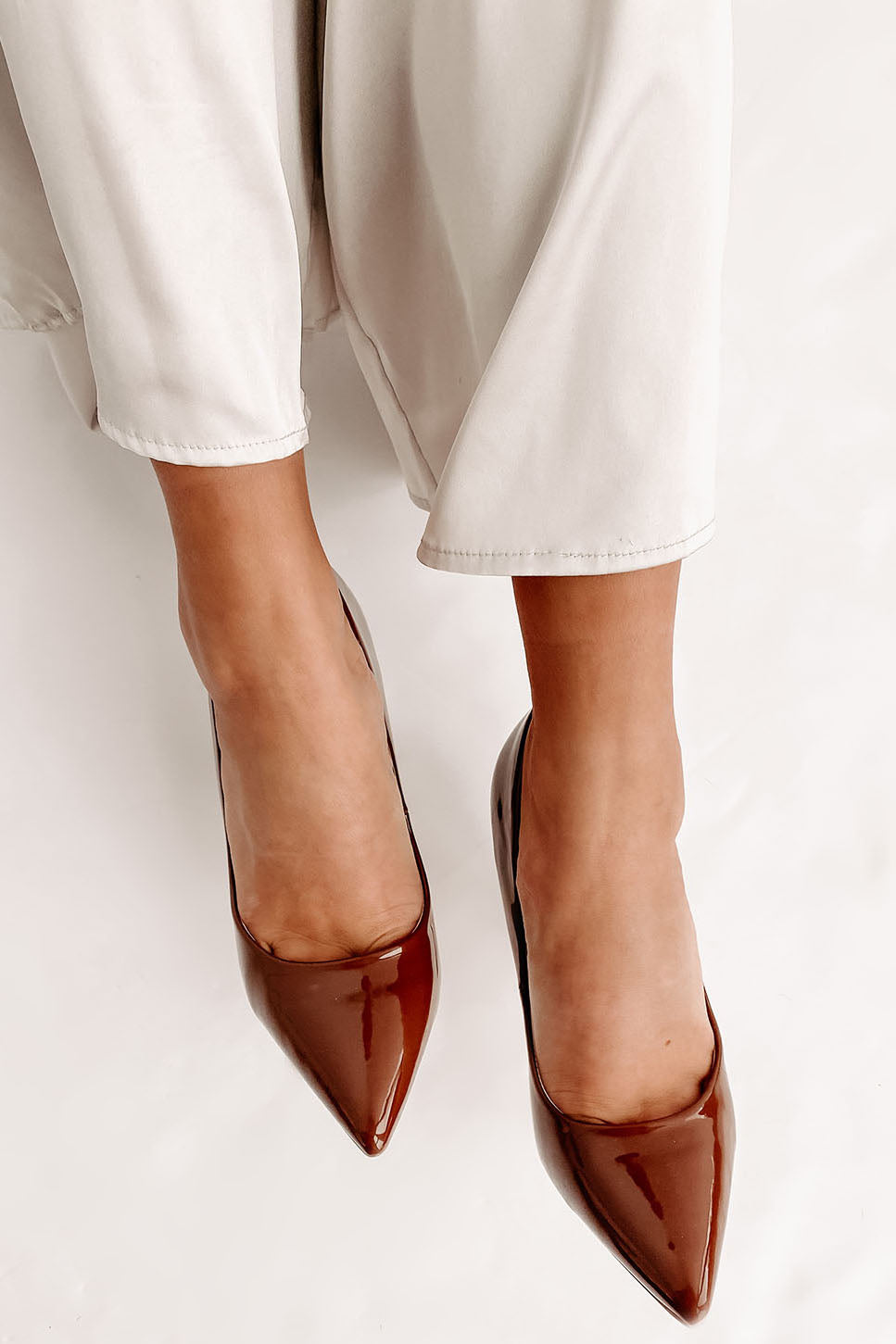 Mean Business Patent Heels (Cognac)-The Formal Wear