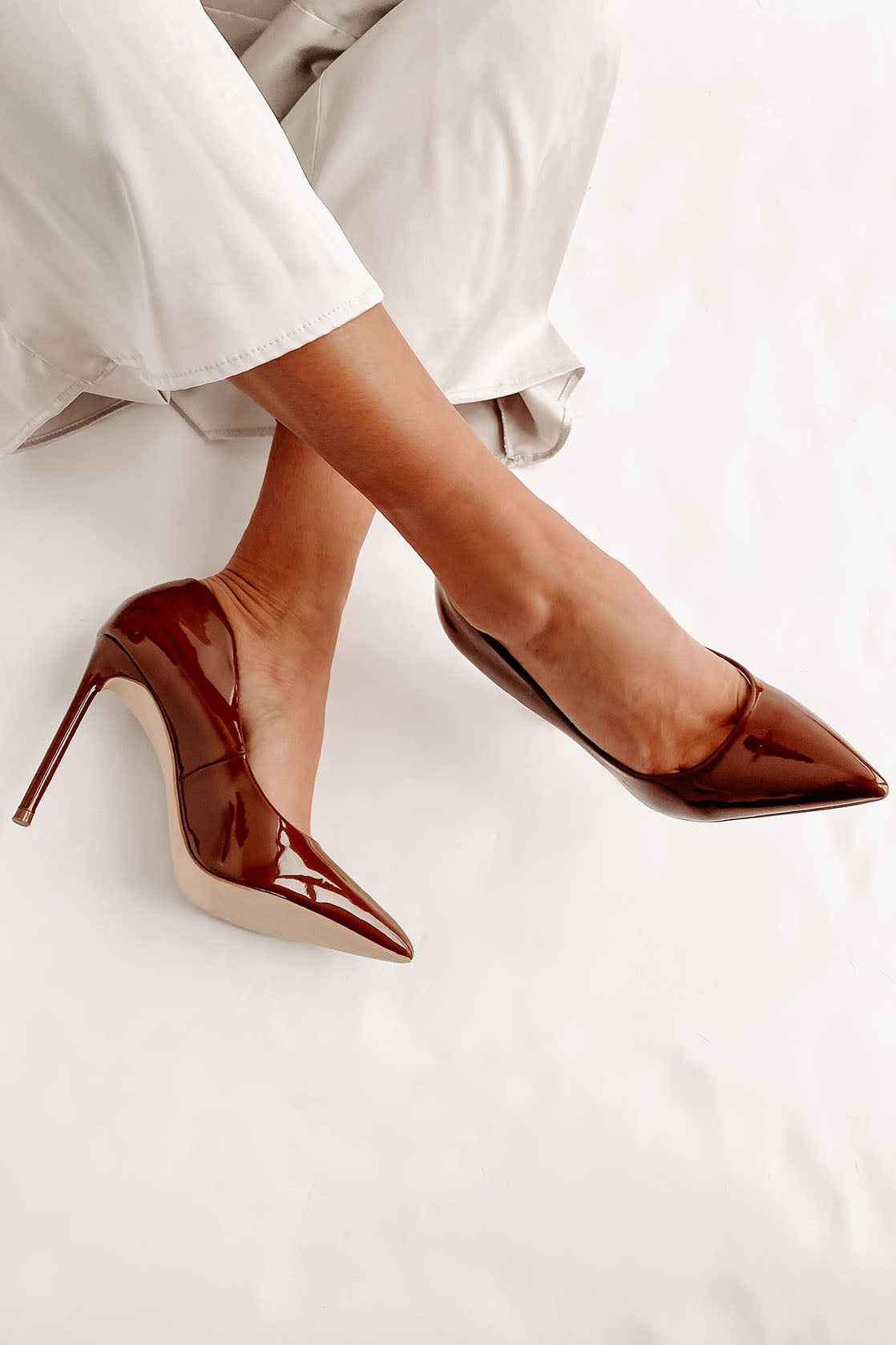 Mean Business Patent Heels (Cognac)-The Formal Wear