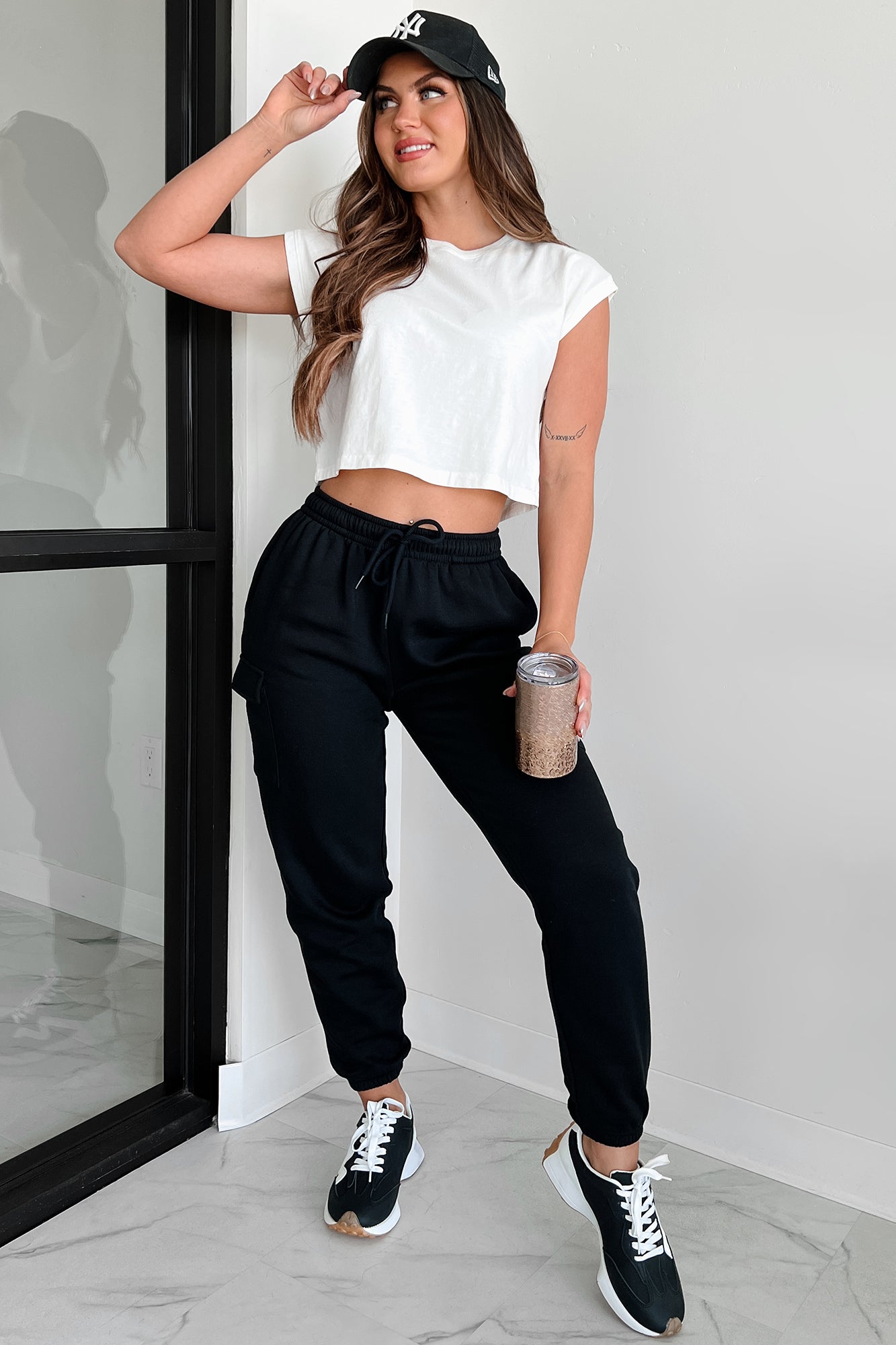 Scottie Cargo Jogger Sweatpants (Black)-The Formal Wear