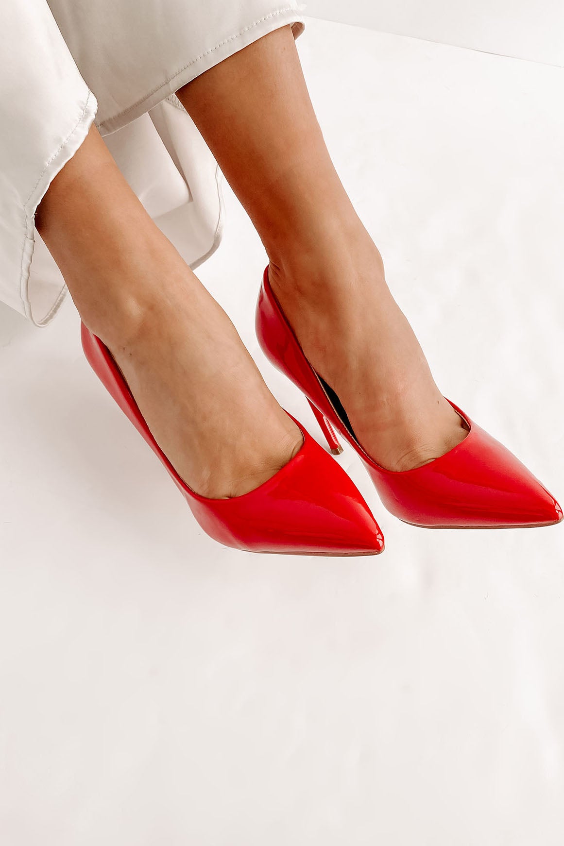 Mean Business Patent Heels (Red)-The Formal Wear