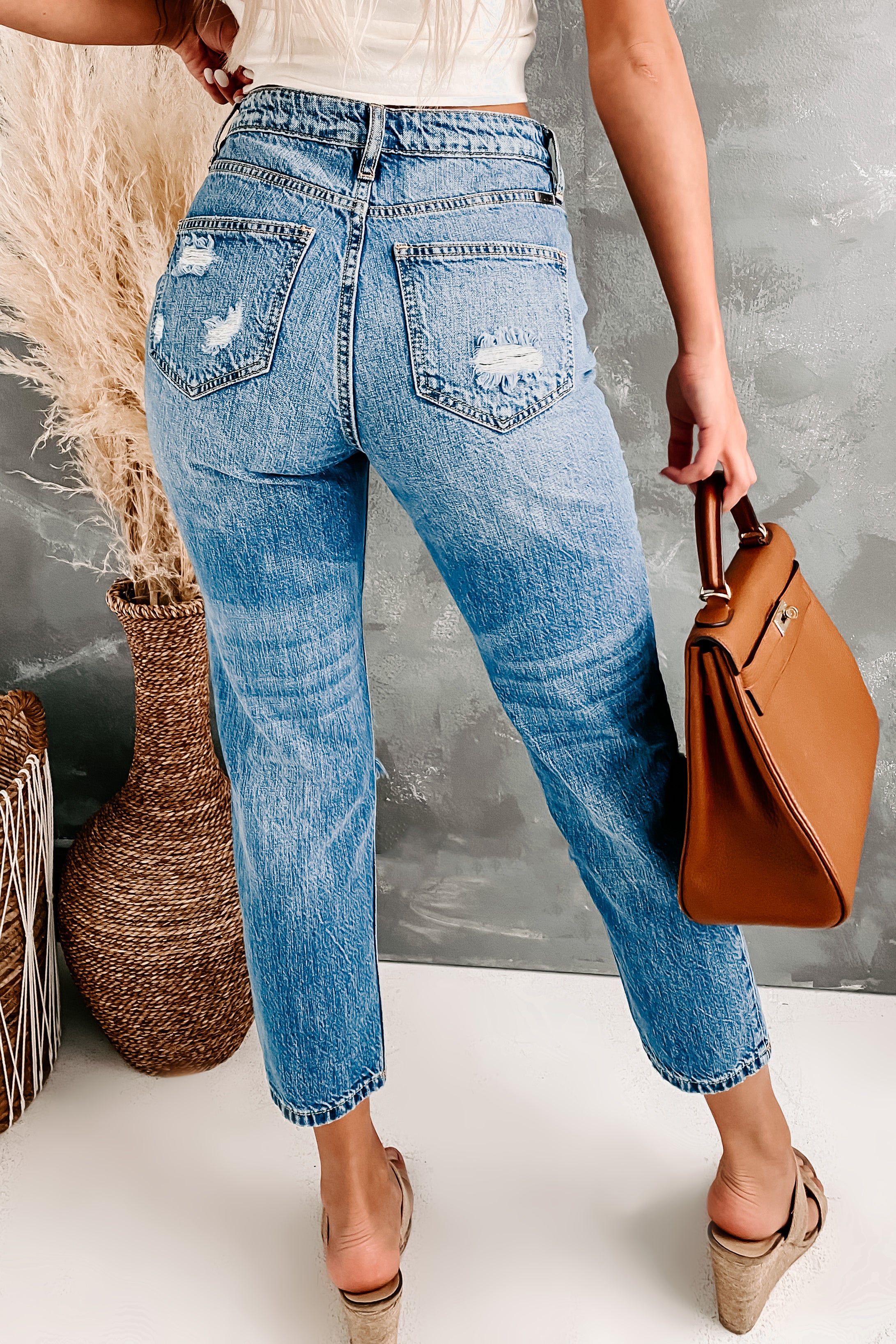 Etta Kancan High-Rise Vintage Straight Leg Jeans (Medium)-The Formal Wear