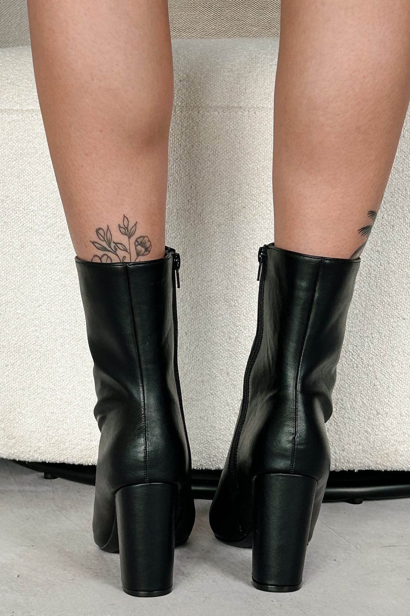 Solemnly Stylish Pointed Toe Booties (Black)-The Formal Wear