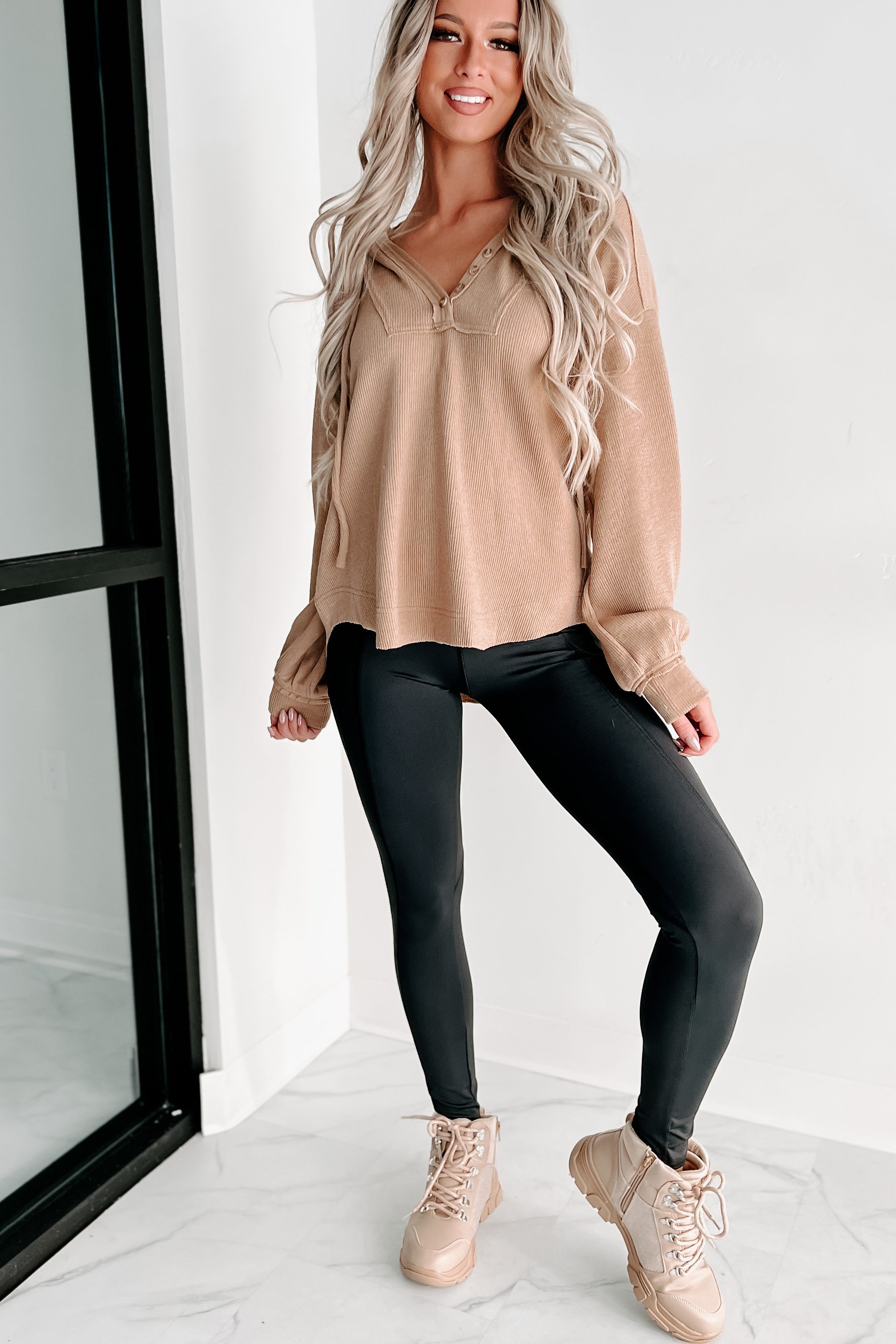 Holiday Steal- Concerned Citizen Hooded Top (Camel)-The Formal Wear