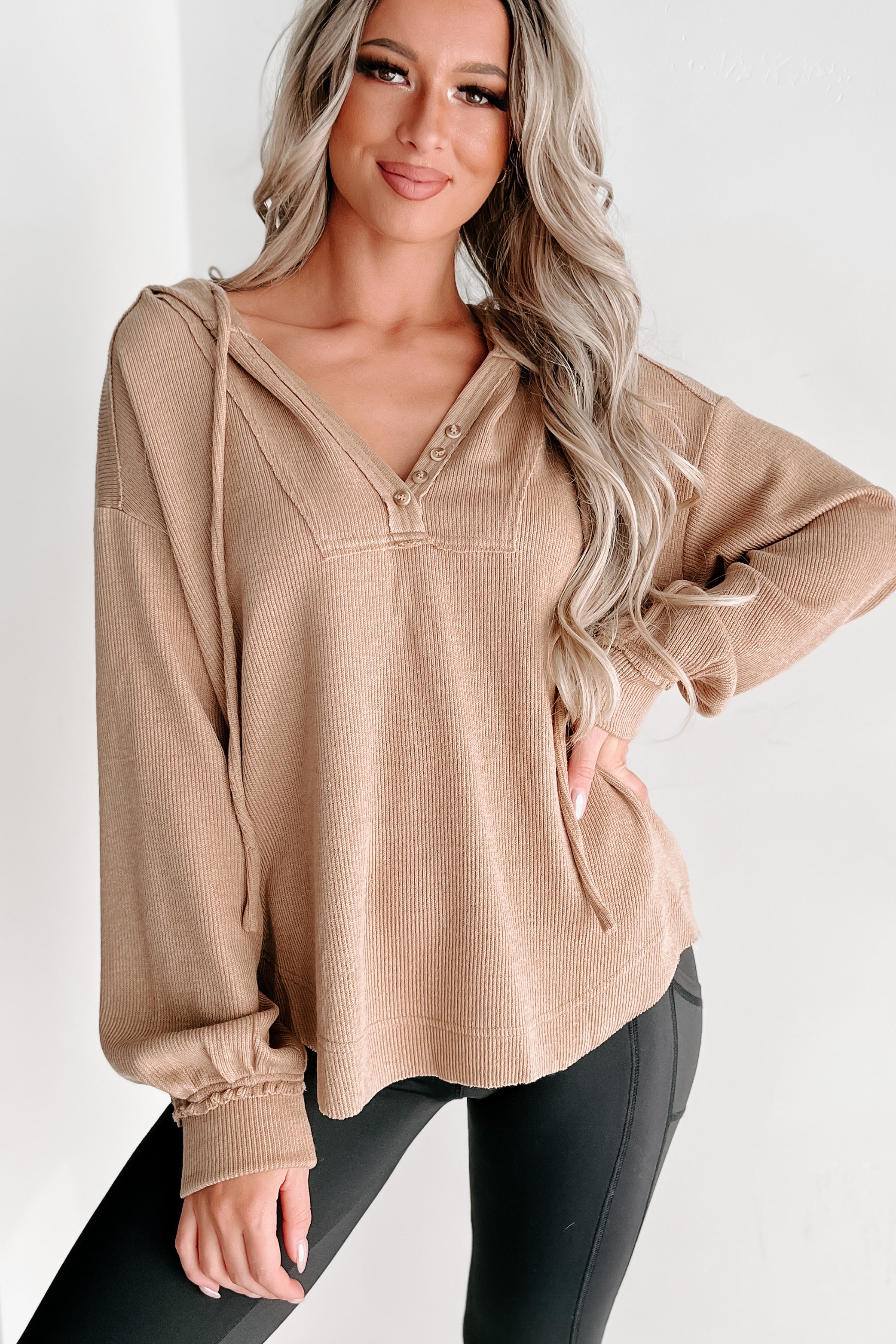 Holiday Steal- Concerned Citizen Hooded Top (Camel)-The Formal Wear