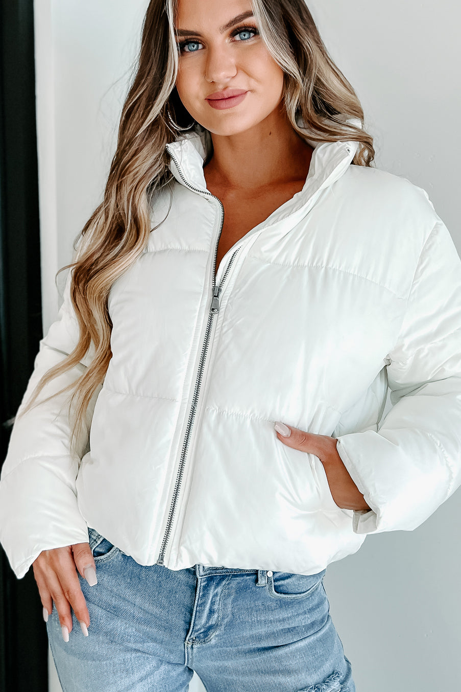 Dropping Temps Puffer Jacket (Whip Cream)-The Formal Wear