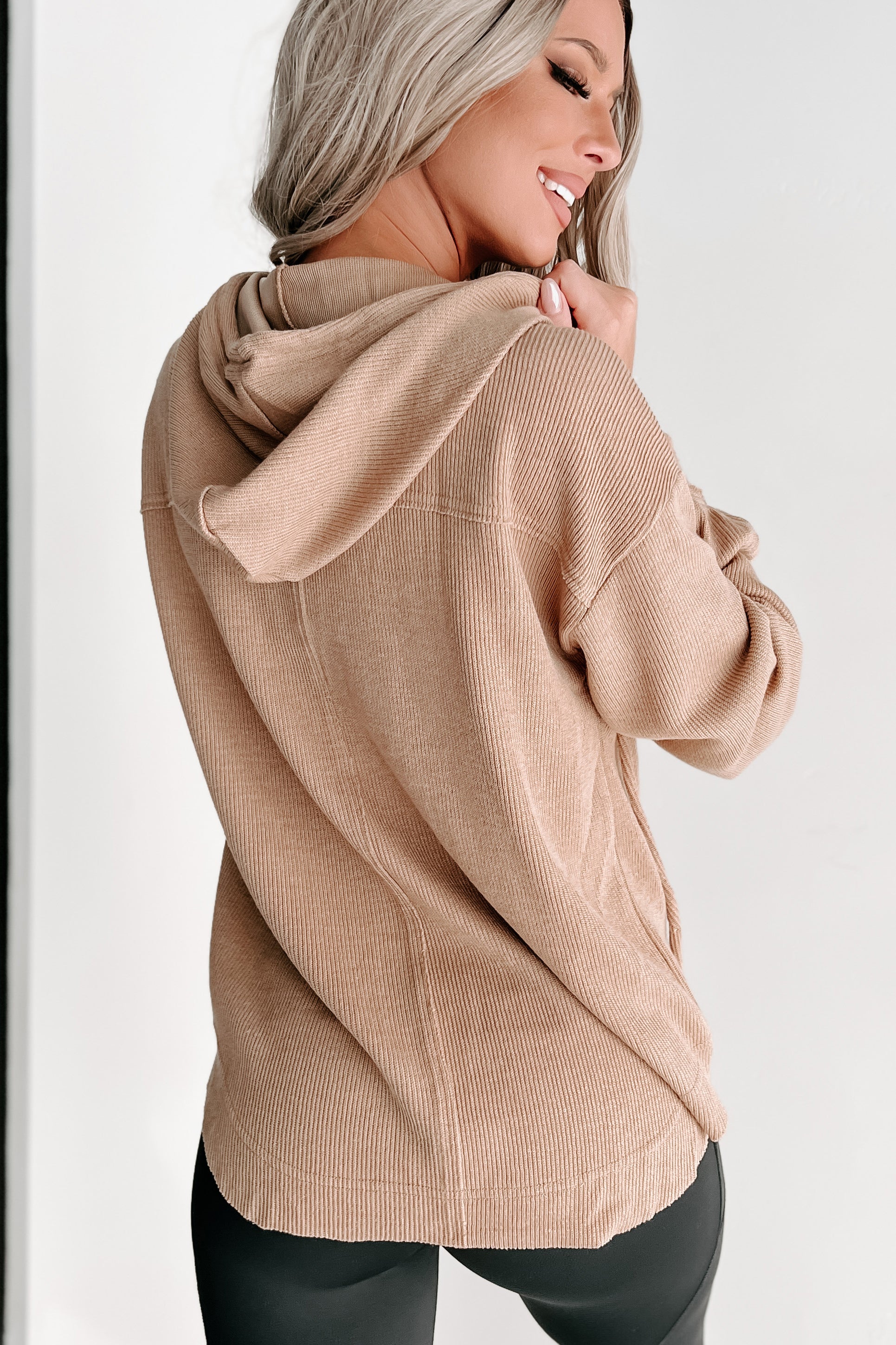 Holiday Steal- Concerned Citizen Hooded Top (Camel)-The Formal Wear