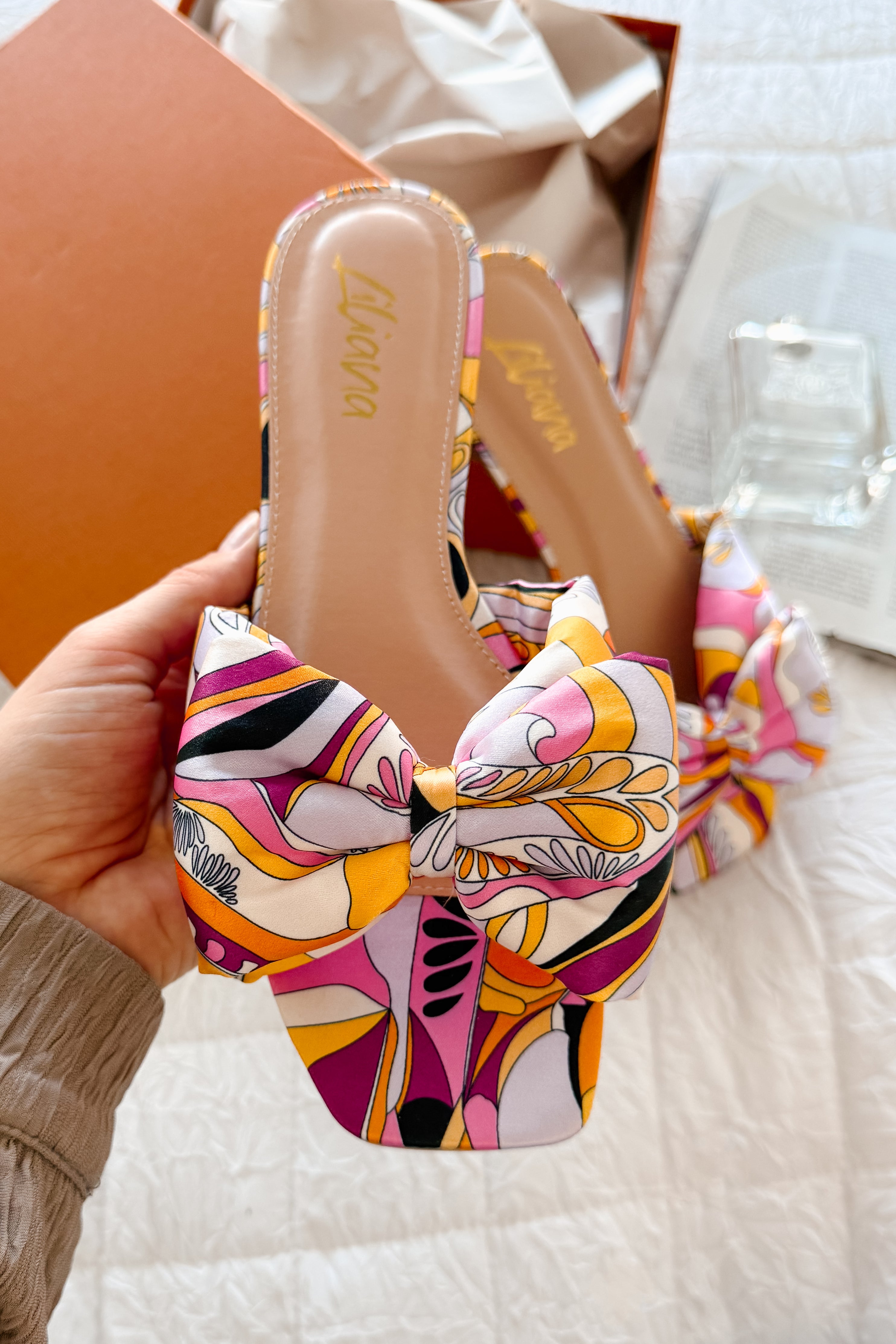 Boardwalk Bliss Square Toe Bowtie Sandals (Fuchsia)-The Formal Wear