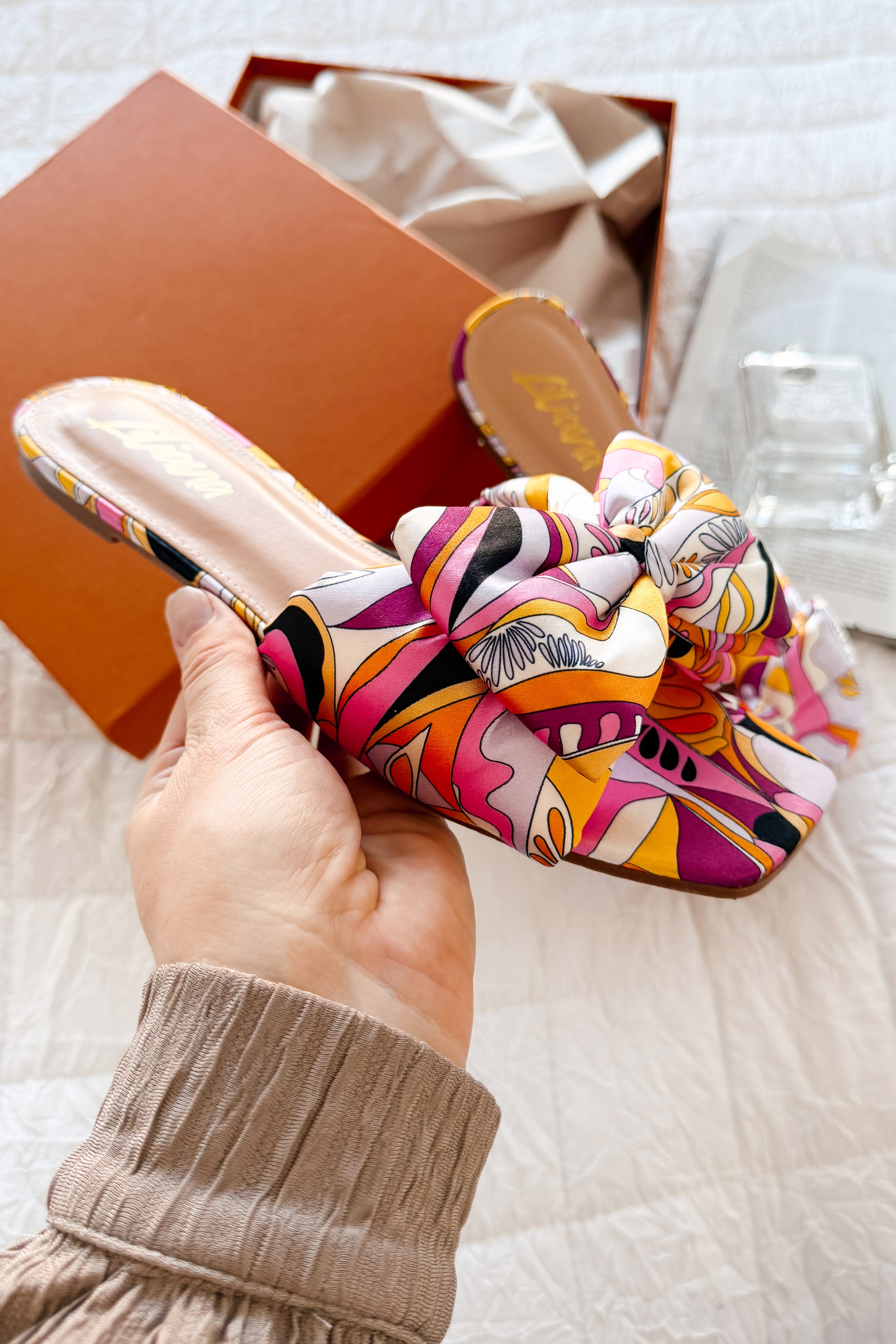 Boardwalk Bliss Square Toe Bowtie Sandals (Fuchsia)-The Formal Wear