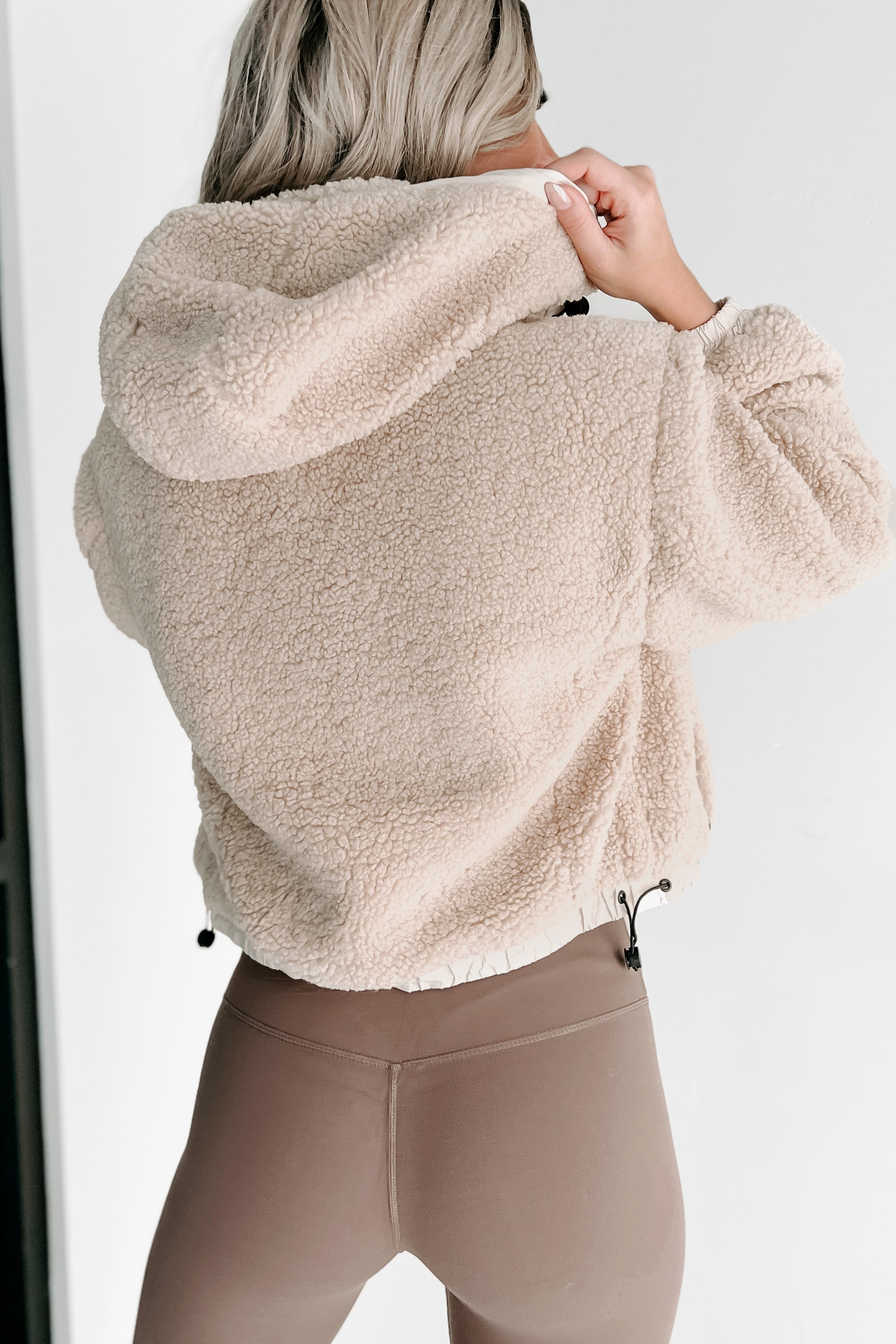 Holiday Steal- Winter Frenzy Teddy Sherpa Jacket (Natural)-The Formal Wear