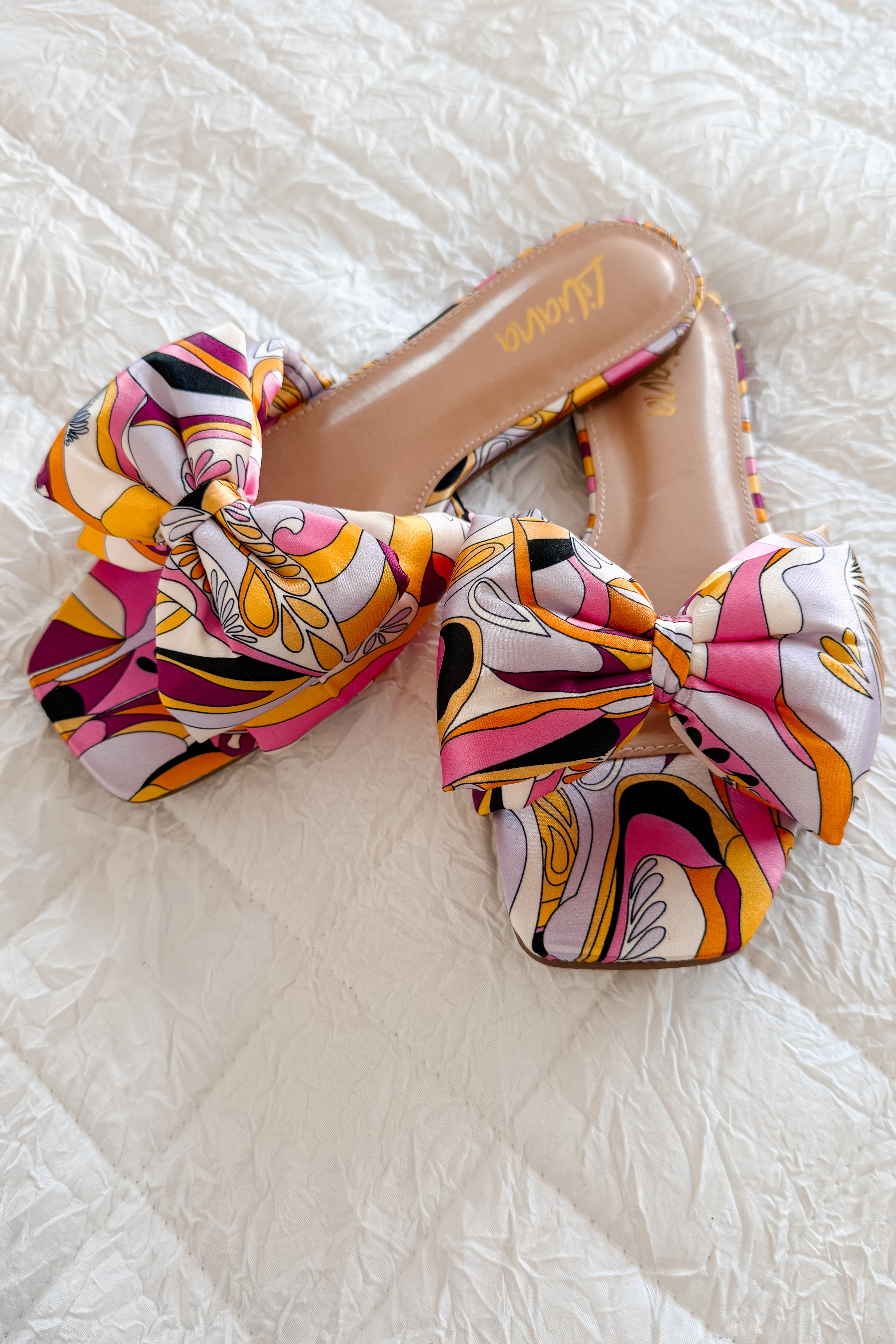 Boardwalk Bliss Square Toe Bowtie Sandals (Fuchsia)-The Formal Wear