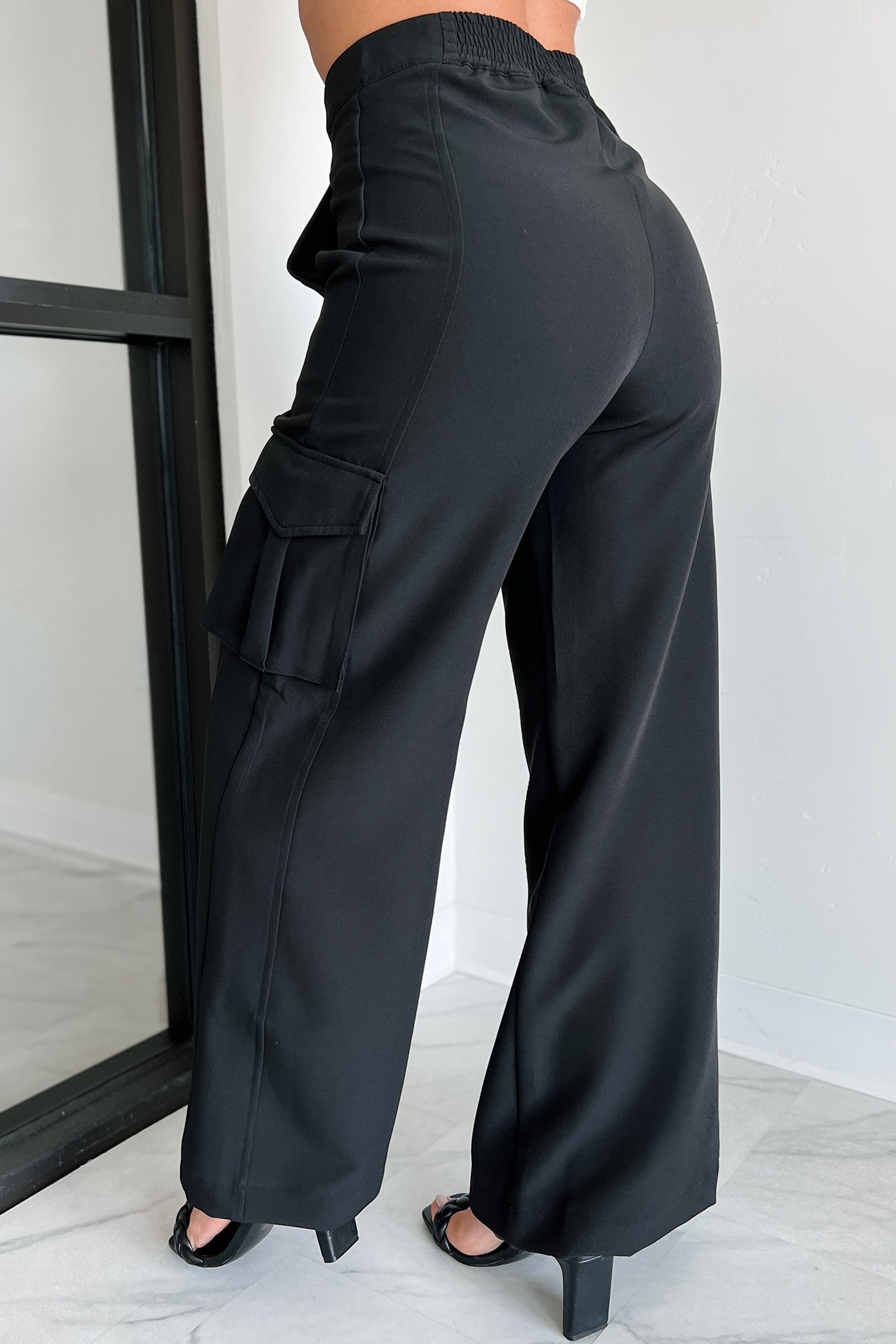 Finally On Time Cargo Pants (Black)-The Formal Wear