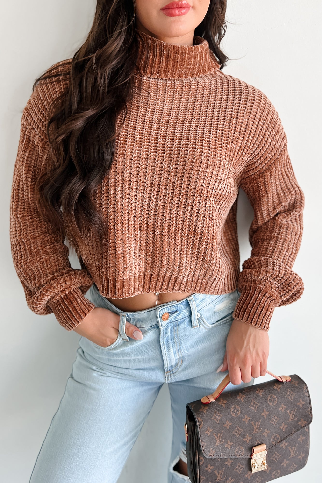Autumn Comforts Zenana Chenille Sweater (Deep Camel)-The Formal Wear
