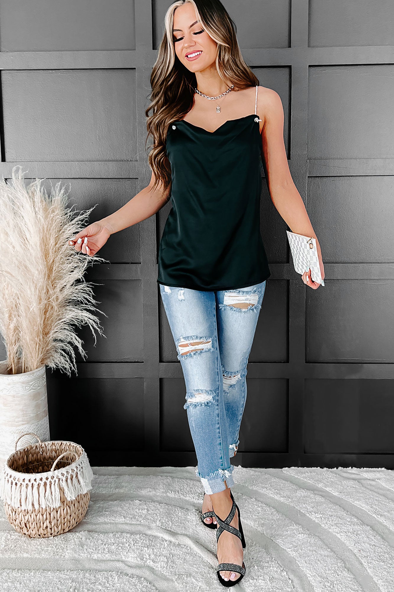 Melina High Rise Distressed Straight Leg Risen Jeans (Light)-The Formal Wear