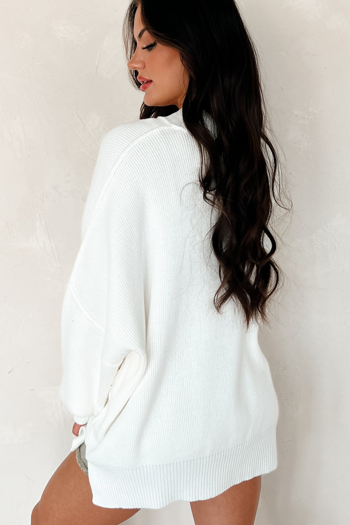 Auden Oversized Zenana Sweater (Off White)-The Formal Wear