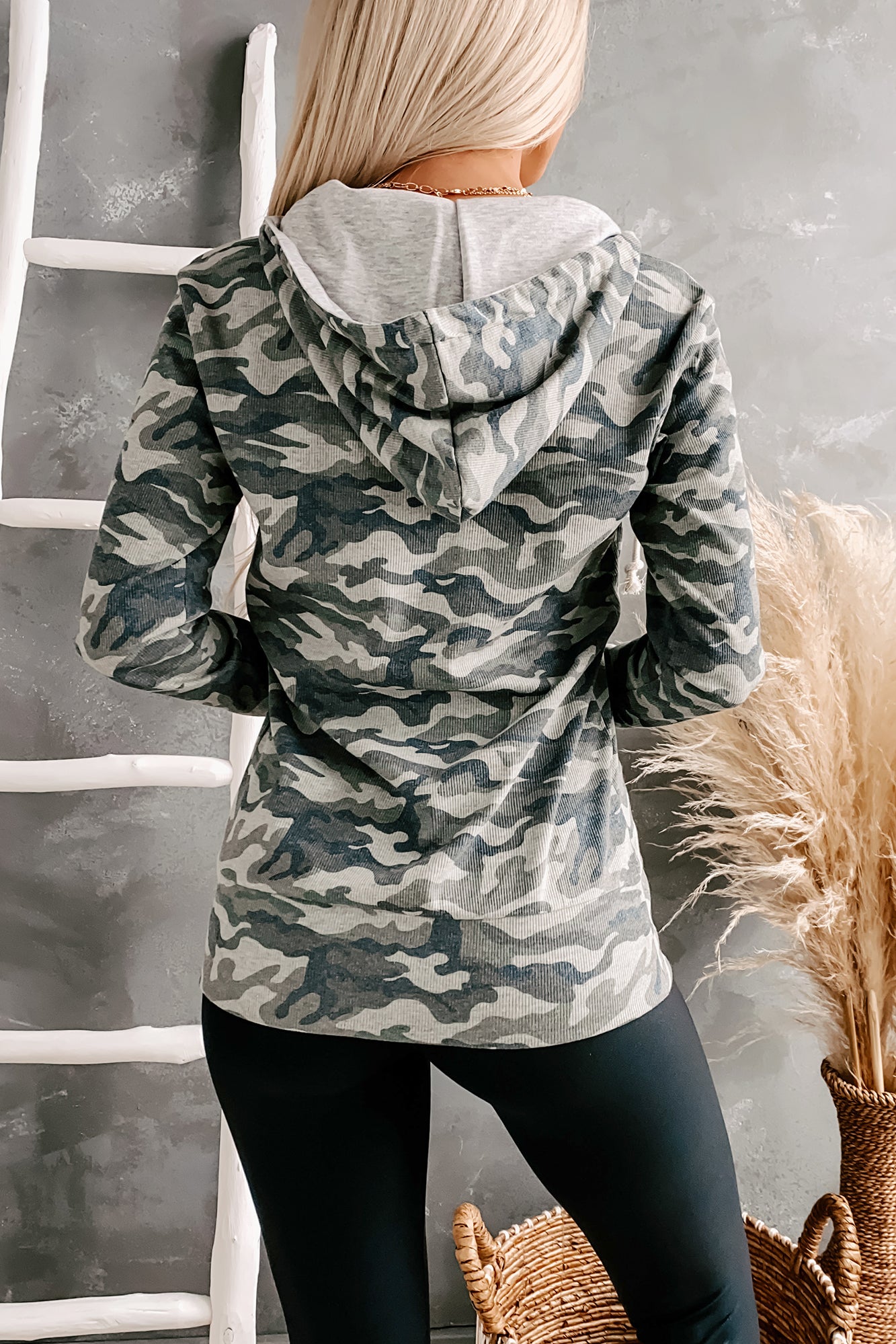 Follow In Your Steps Quarter Zip Hoodie (Camo)-The Formal Wear