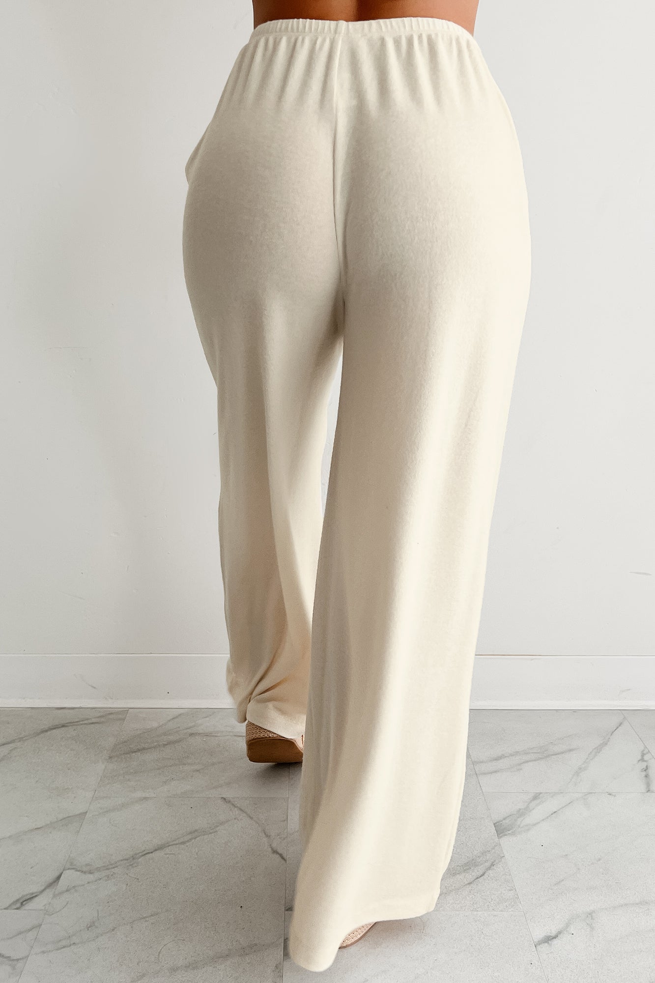 Chasing Calm Relaxed Wide Leg Pants (Cream)-The Formal Wear