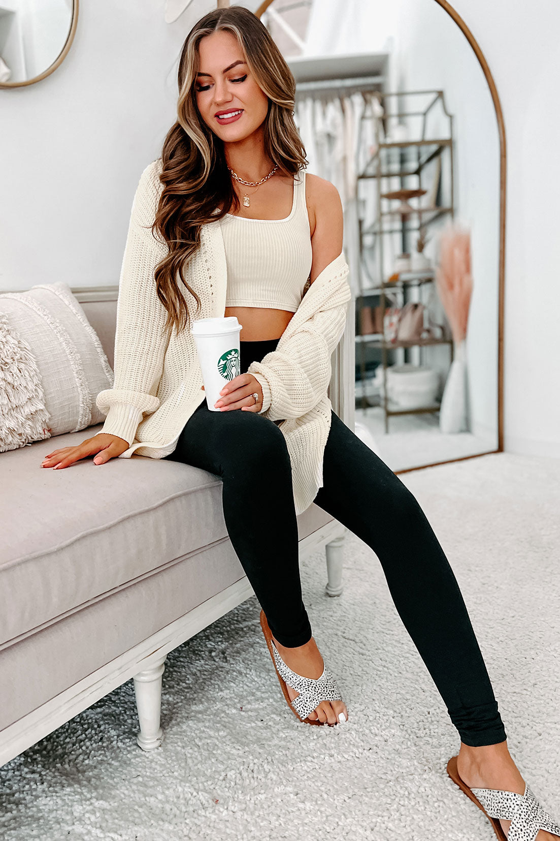 Memories As Sweet Open Front Eyelet Cardigan (Cream)-The Formal Wear