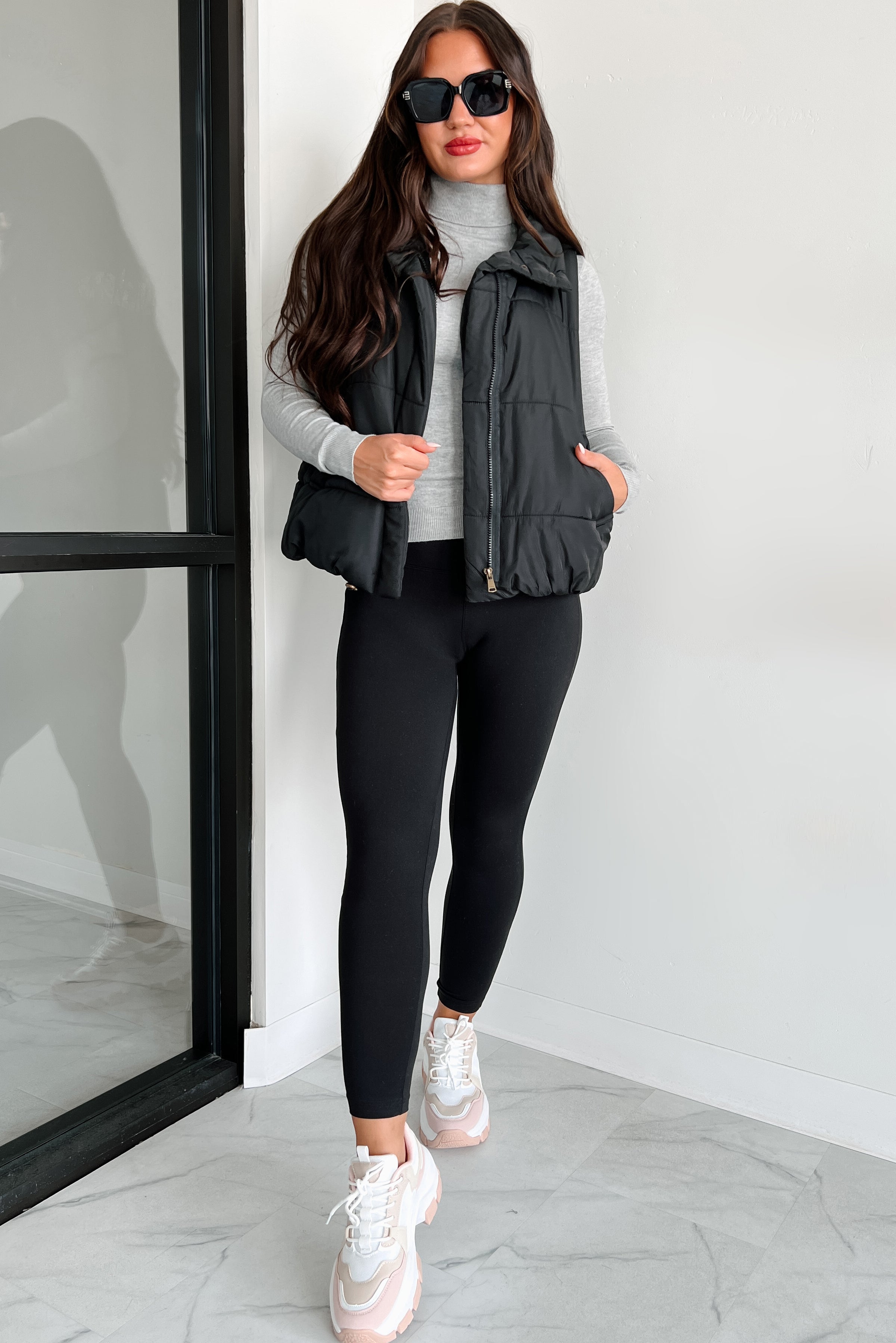 City Tours Puffer Vest (Black)-The Formal Wear