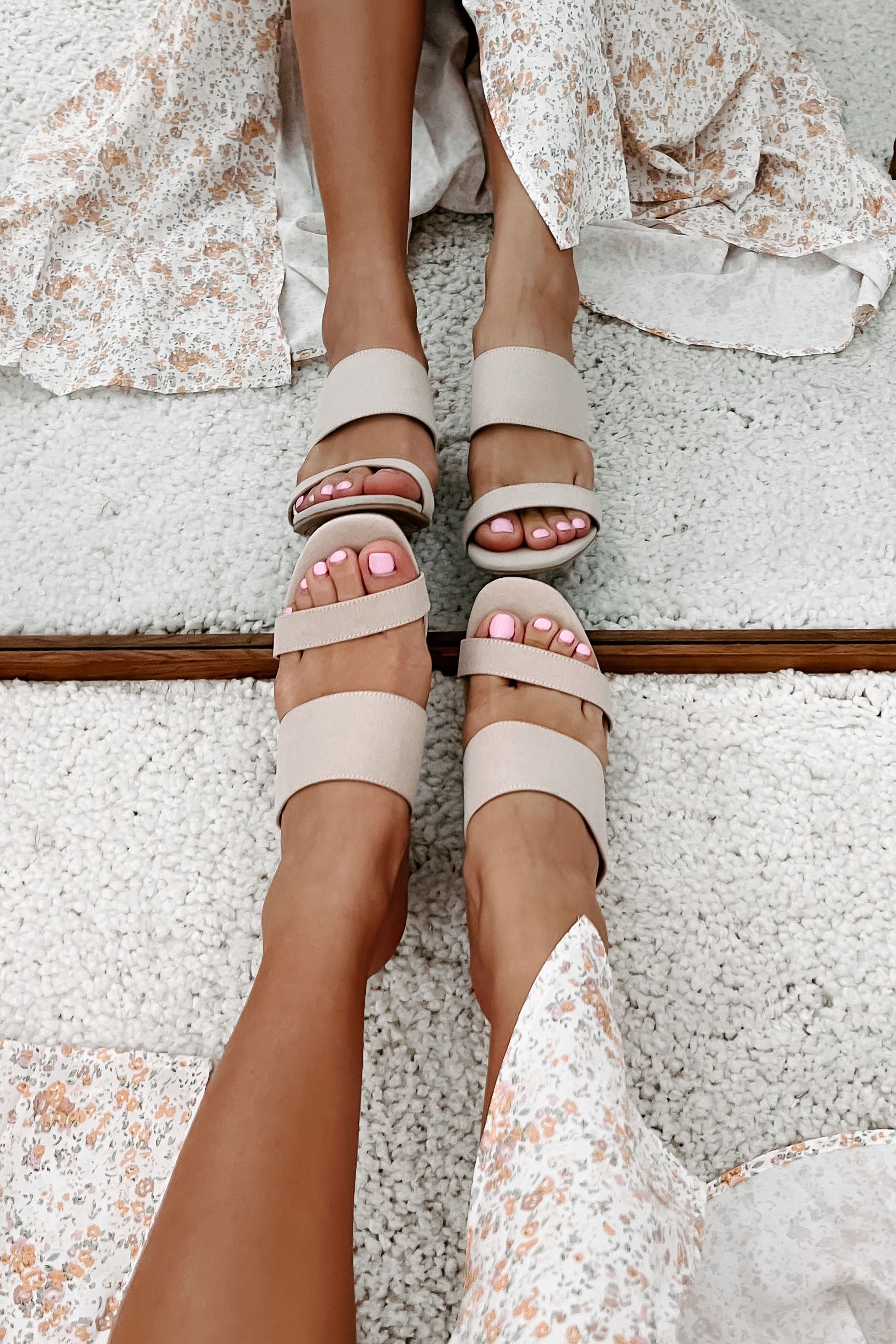Fanciful Feelings Wedge Sandals (Nude)-The Formal Wear