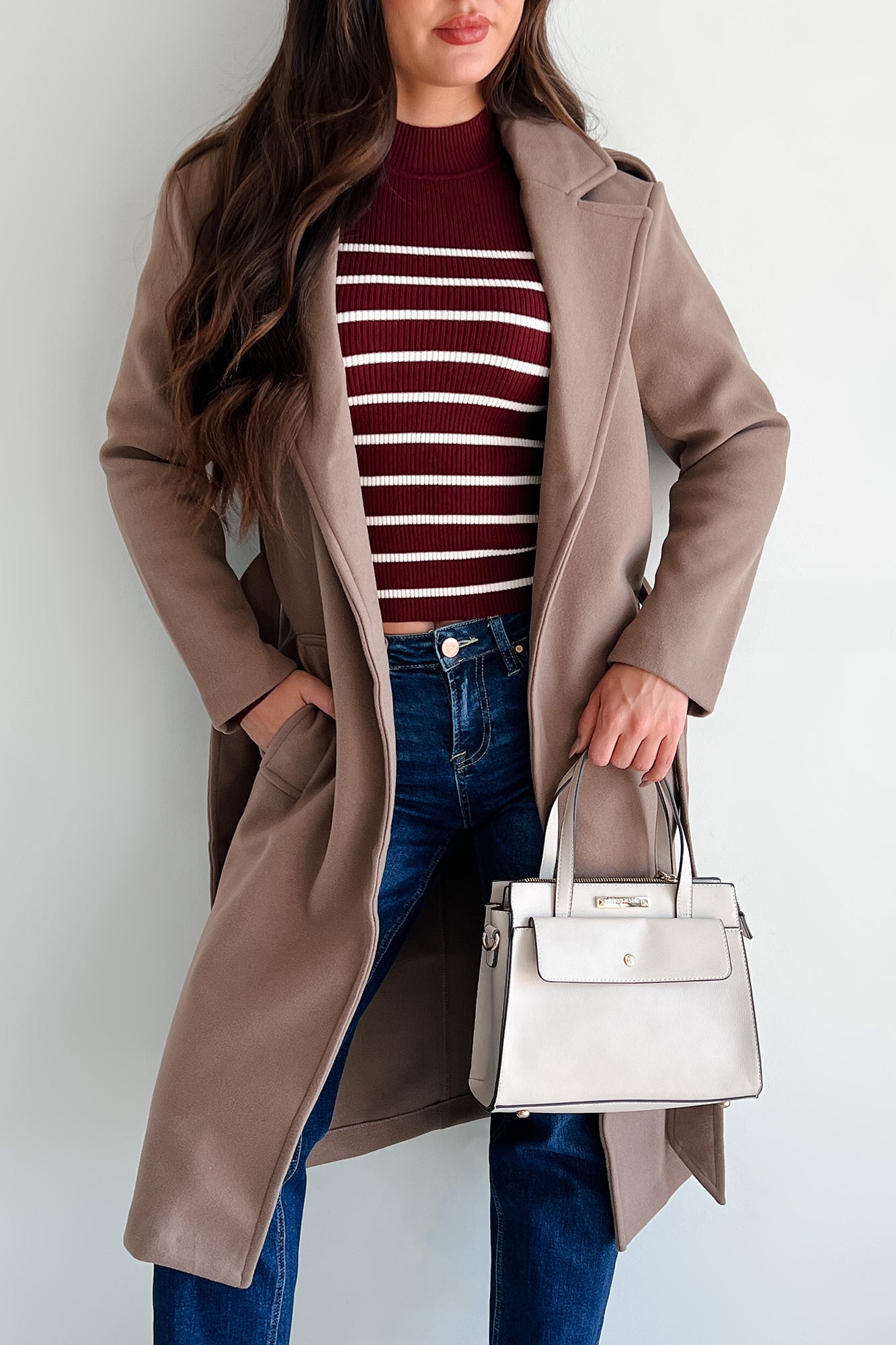 Crowley Belted Trench Coat (Cocoa)-The Formal Wear