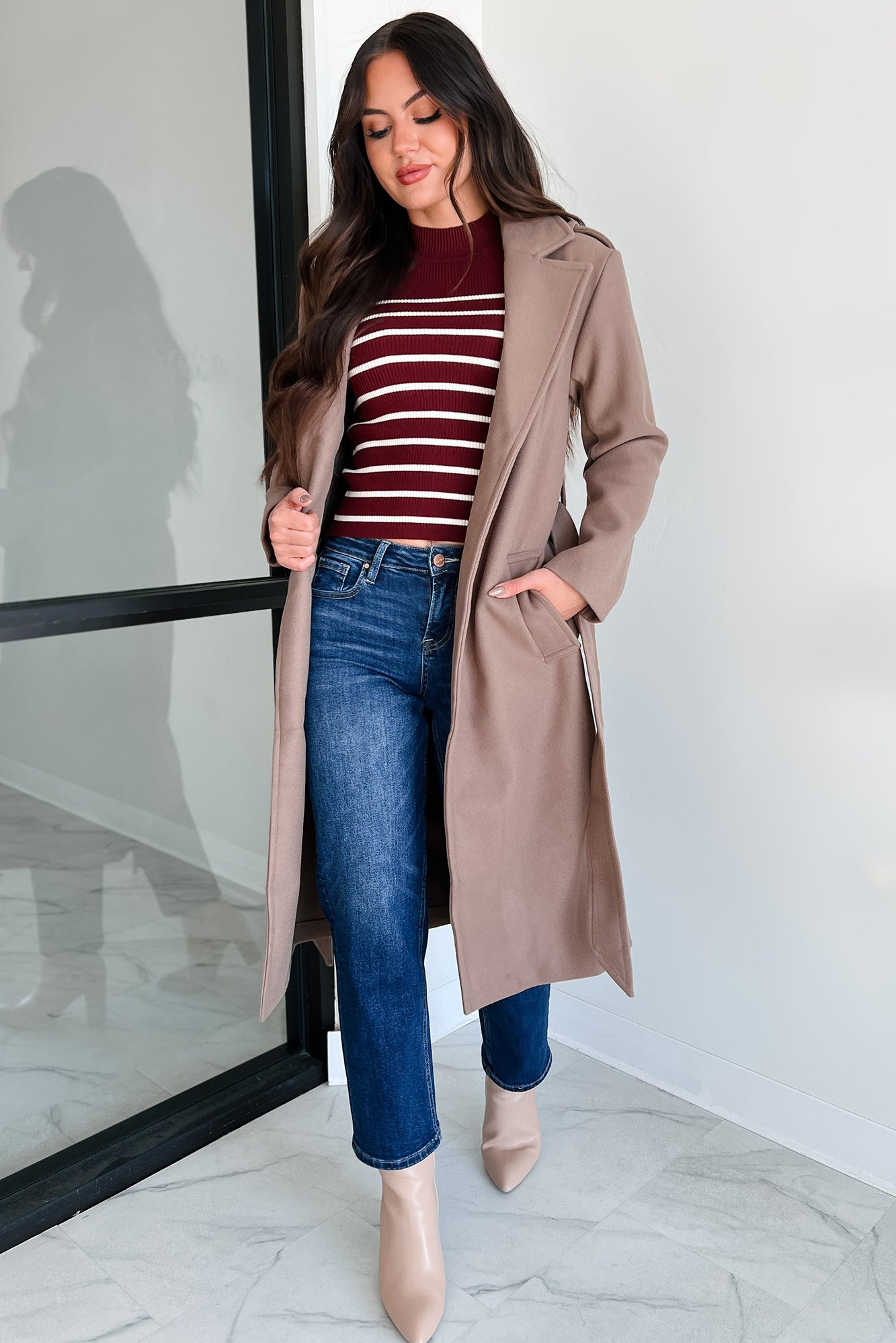 Crowley Belted Trench Coat (Cocoa)-The Formal Wear