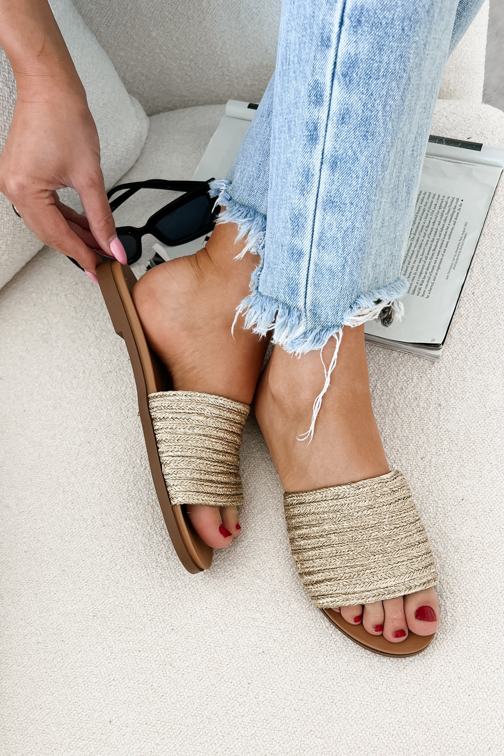 Sparkle & Shine Braided Strap Sandal (Gold)-The Formal Wear