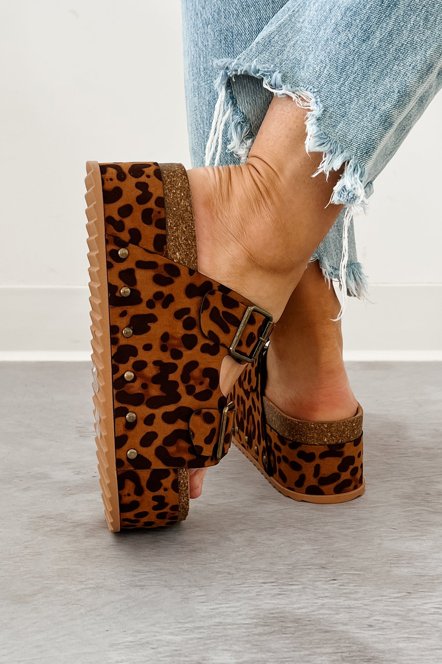 Adore The Journey Platform Suede Sandals (Leopard)-The Formal Wear