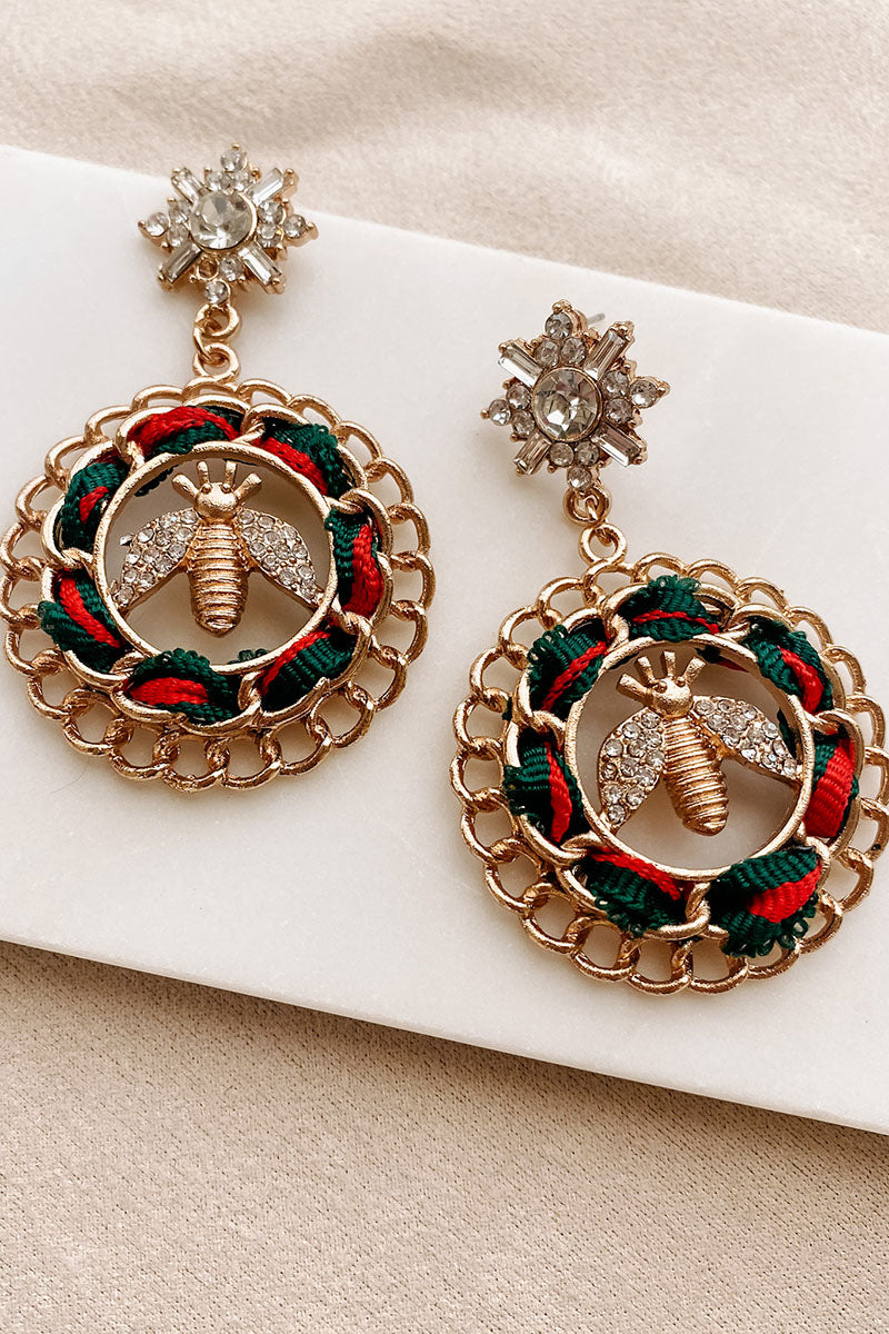 Pure Brilliance Statement Earrings (Gold)-The Formal Wear