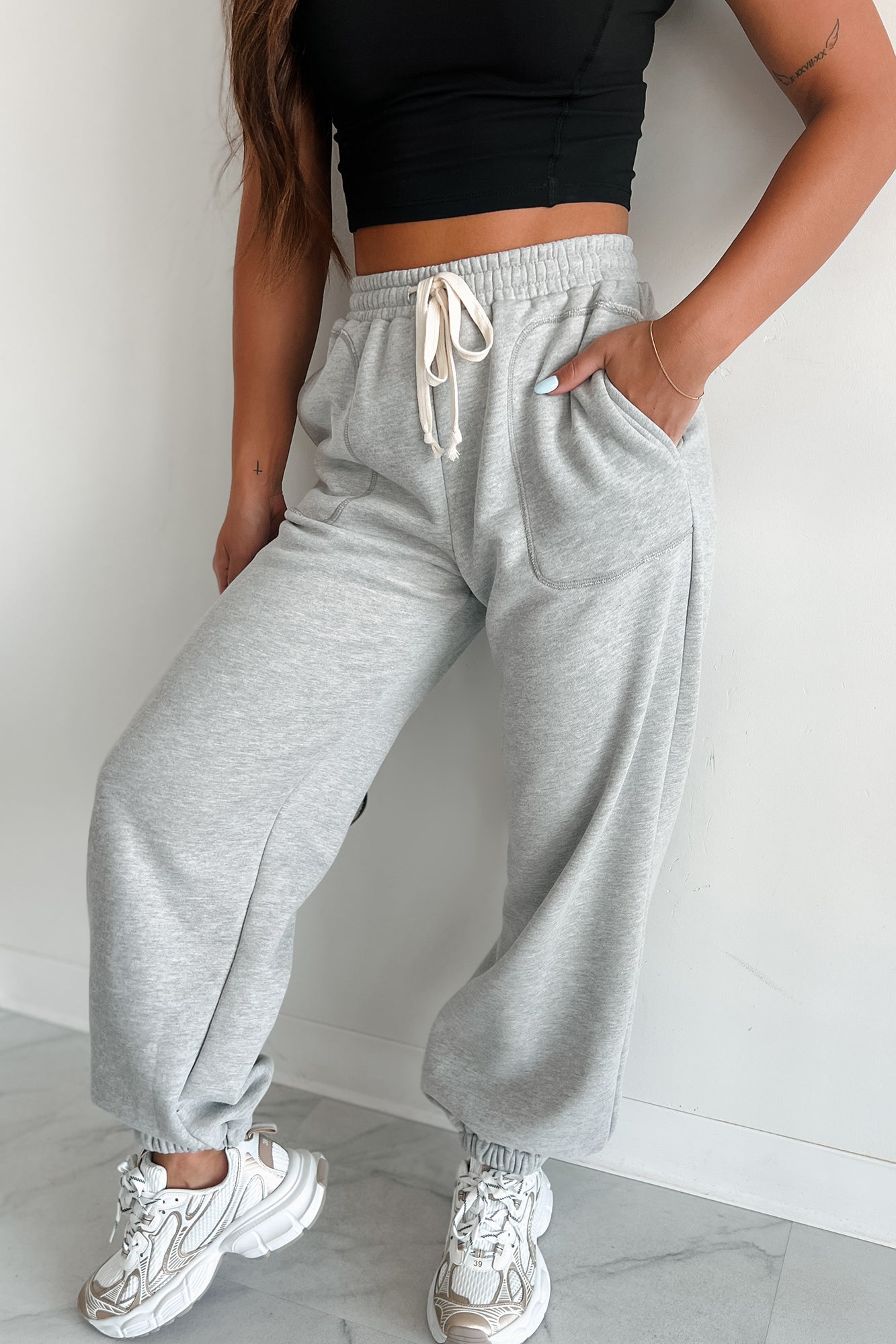 Restful Weekends Jogger Sweatpants (Heather Grey)-The Formal Wear
