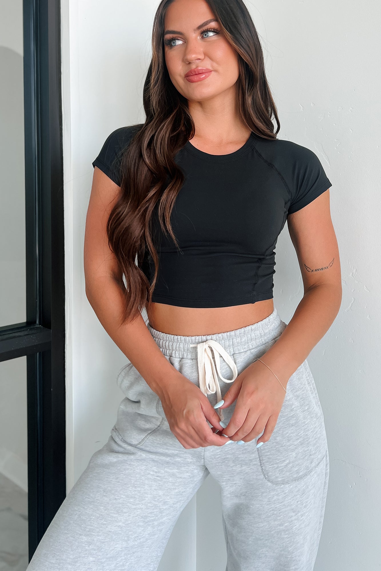 Fueling My Passion Active Top (Black)-The Formal Wear