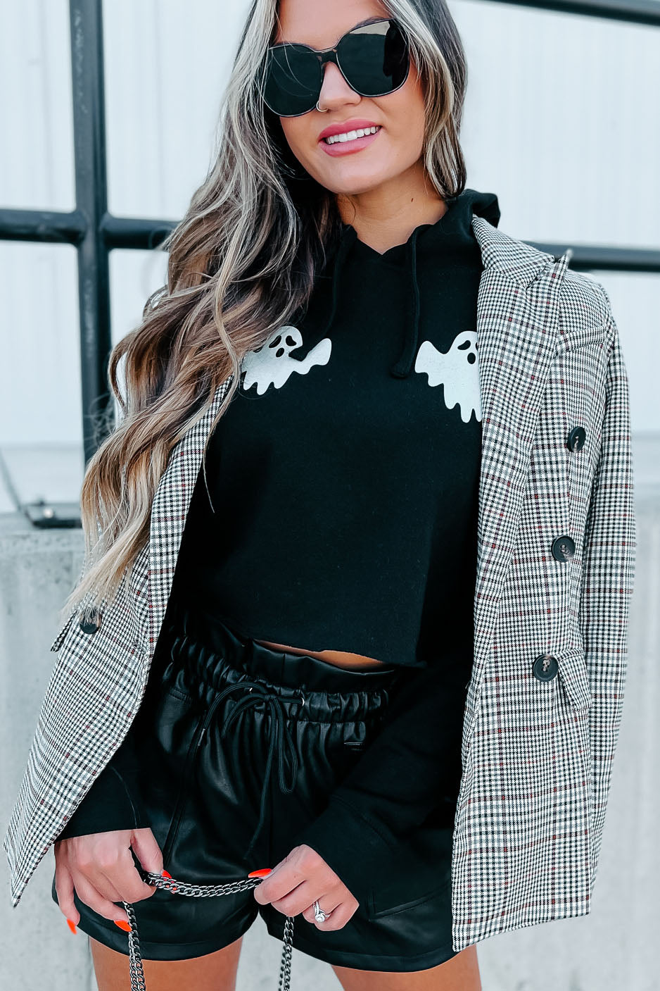 Around The Clock Plaid Blazer (Brown)-The Formal Wear