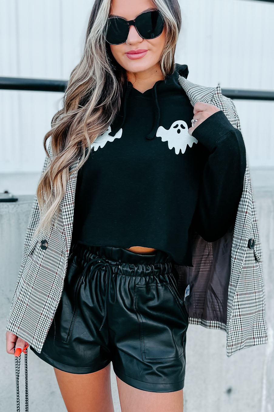 Around The Clock Plaid Blazer (Brown)-The Formal Wear