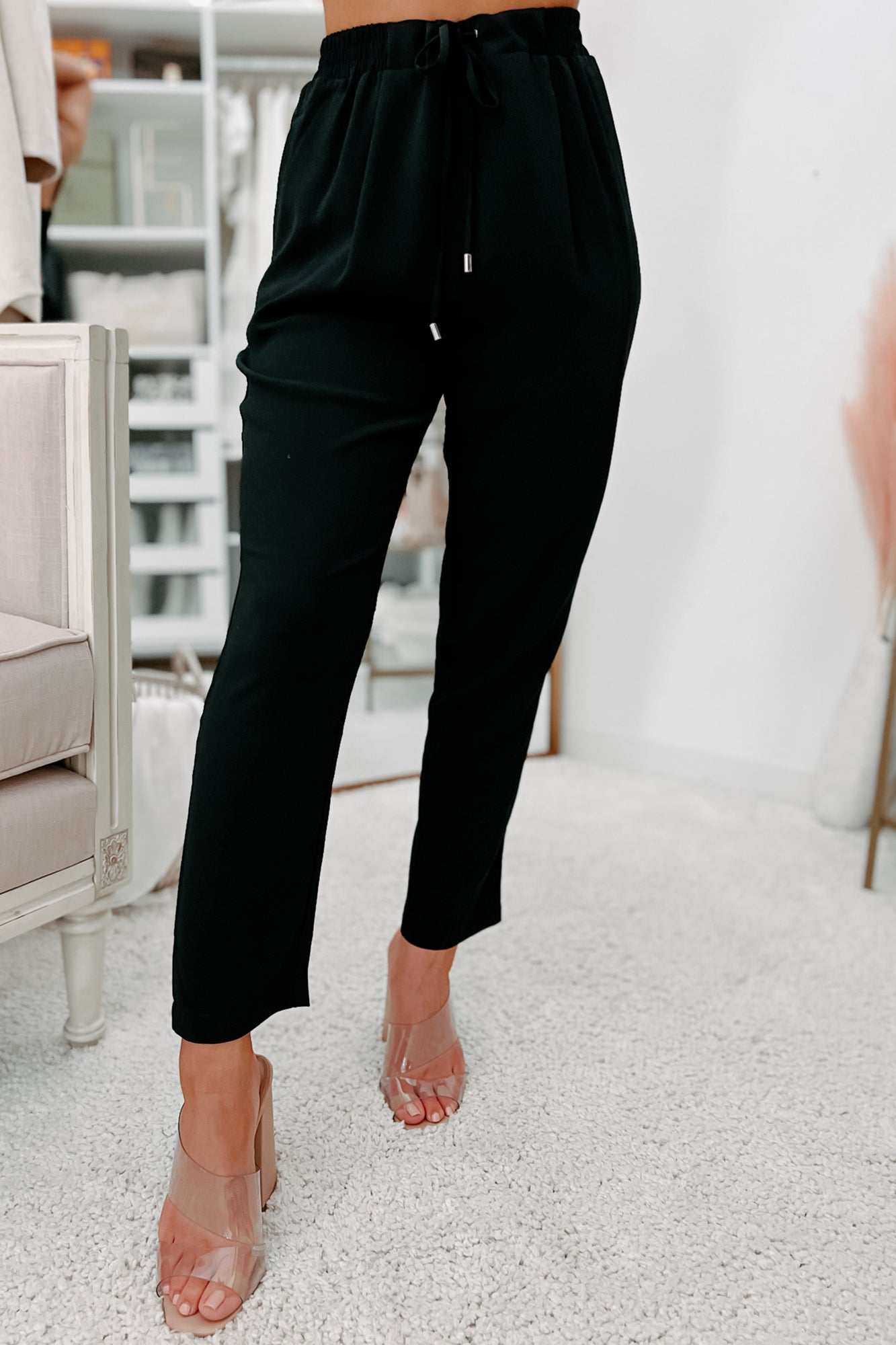 Feeling Bossy Three-Piece Blazer Set (Black)-The Formal Wear