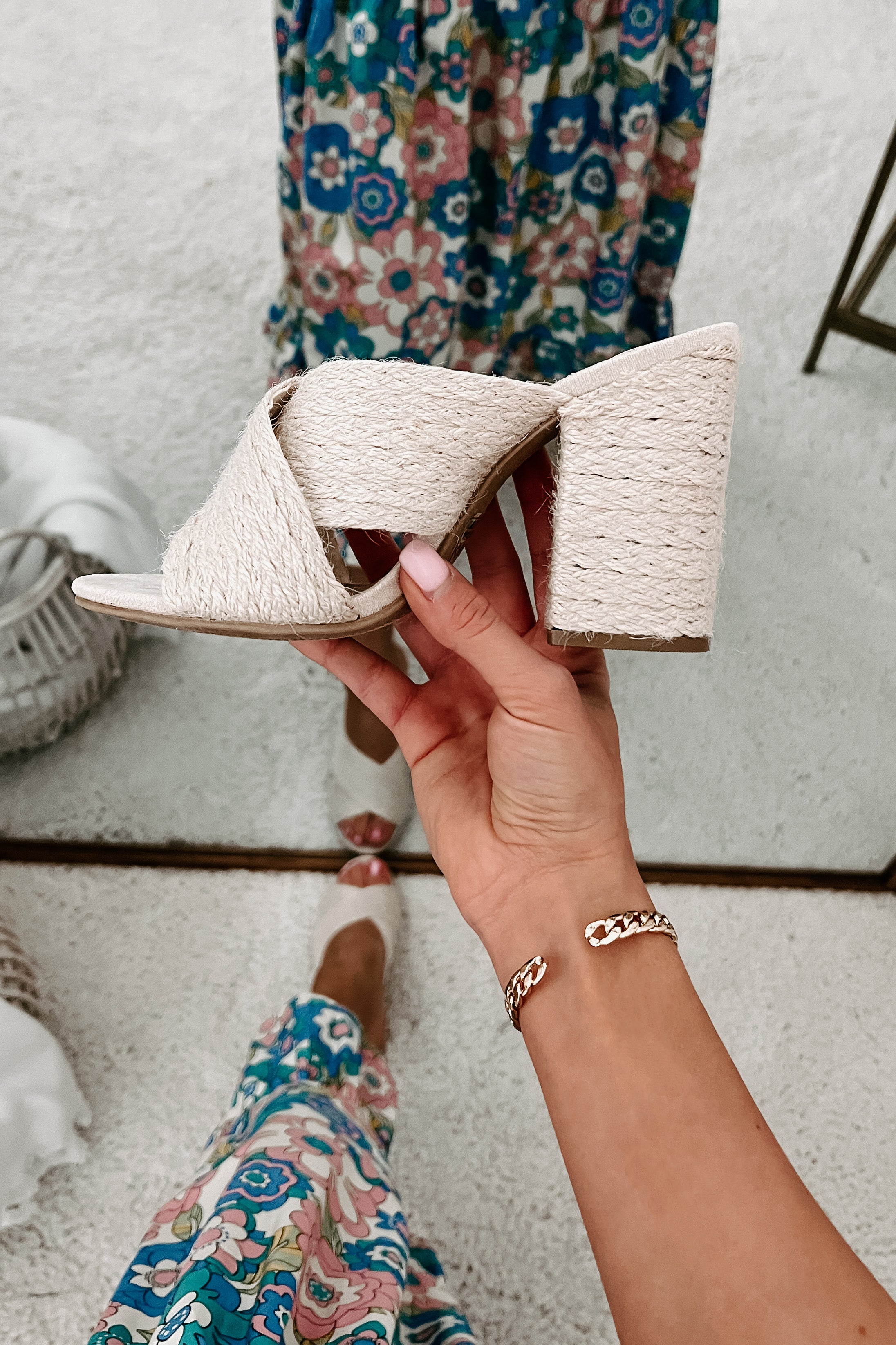 Charleston Chic Woven Heeled Sandals (Beige Jute)-The Formal Wear